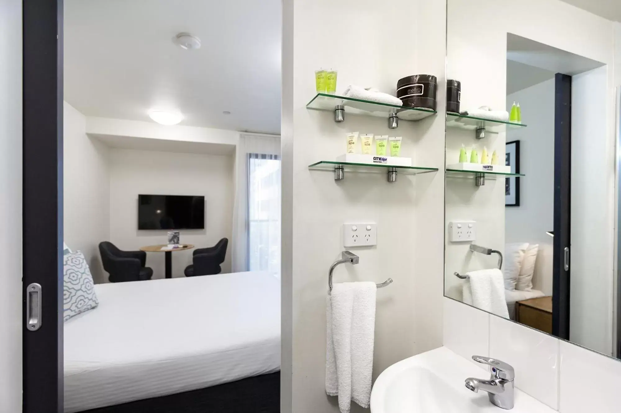 Bathroom in City Edge North Melbourne Apartment Hotel