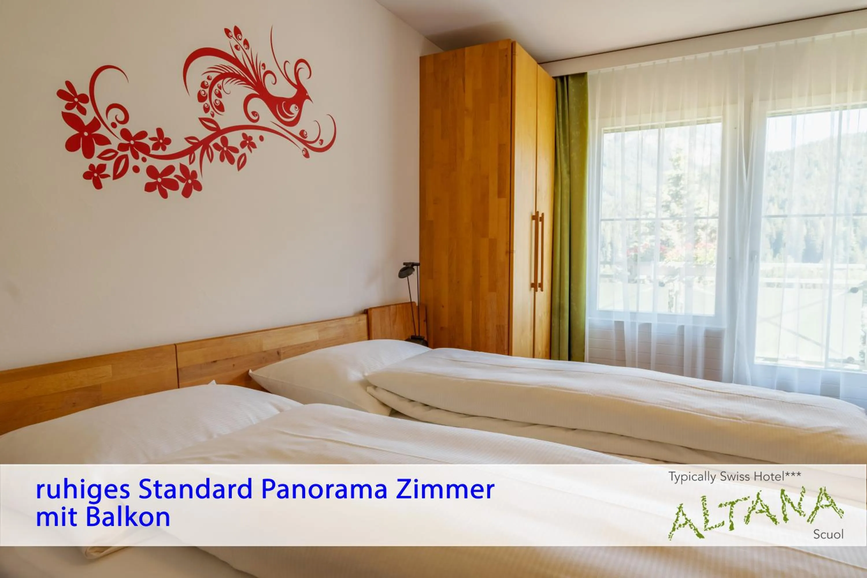 Bed in Typically Swiss Hotel Altana