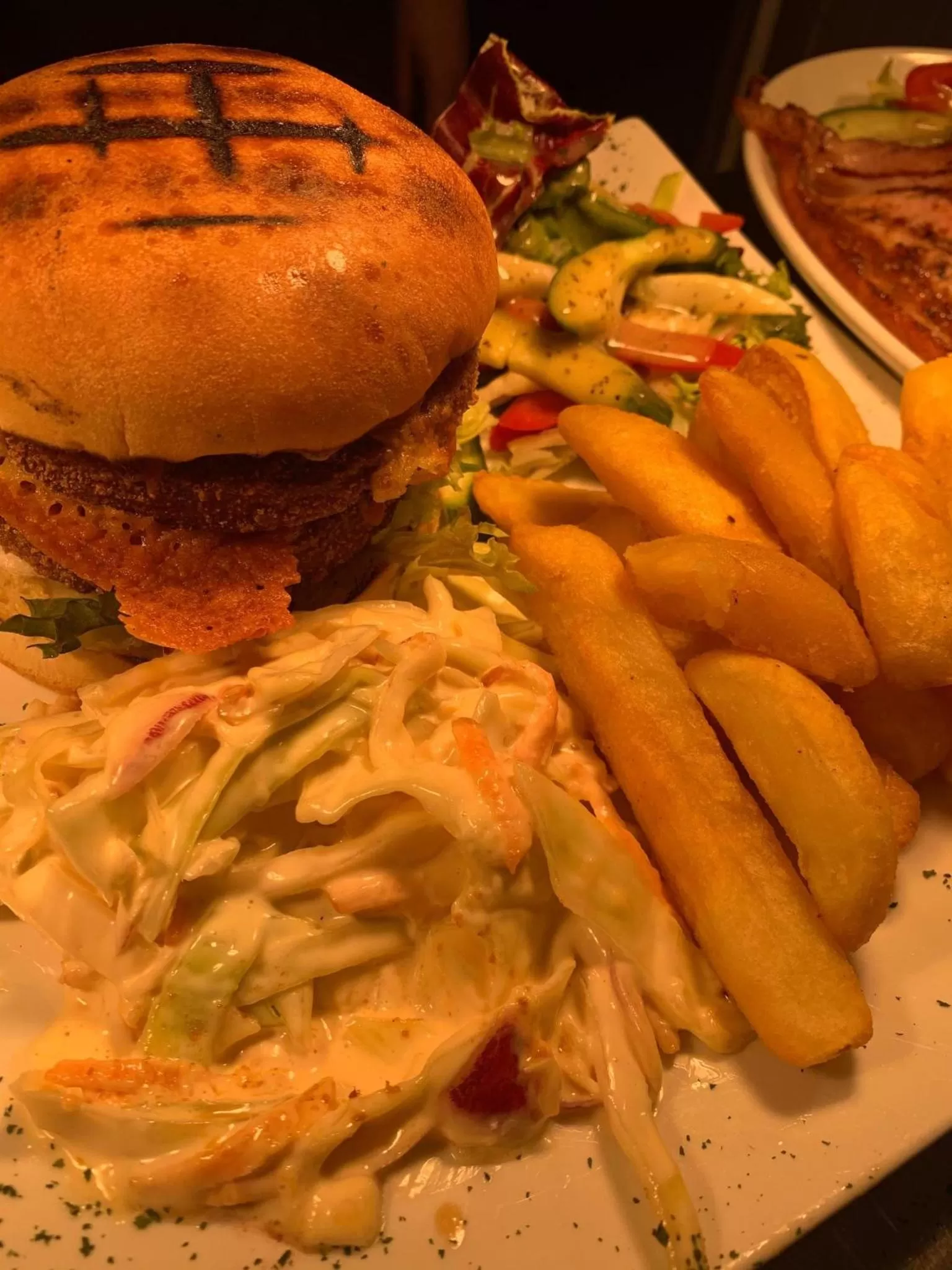 Food close-up in The Parkers Arms - The home of Cattlemans Steakhouse