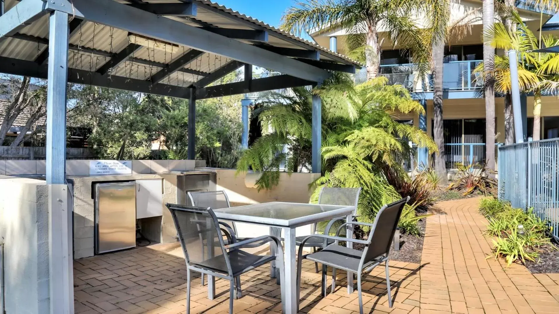 BBQ facilities in Sorrento Apartments Merimbula