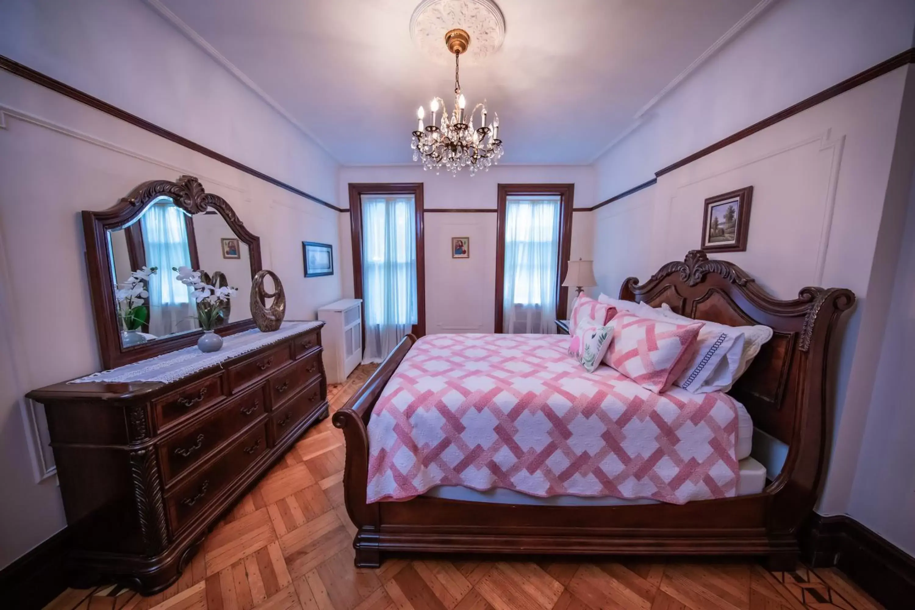Bedroom, Bed in Lefferts Gardens Residence