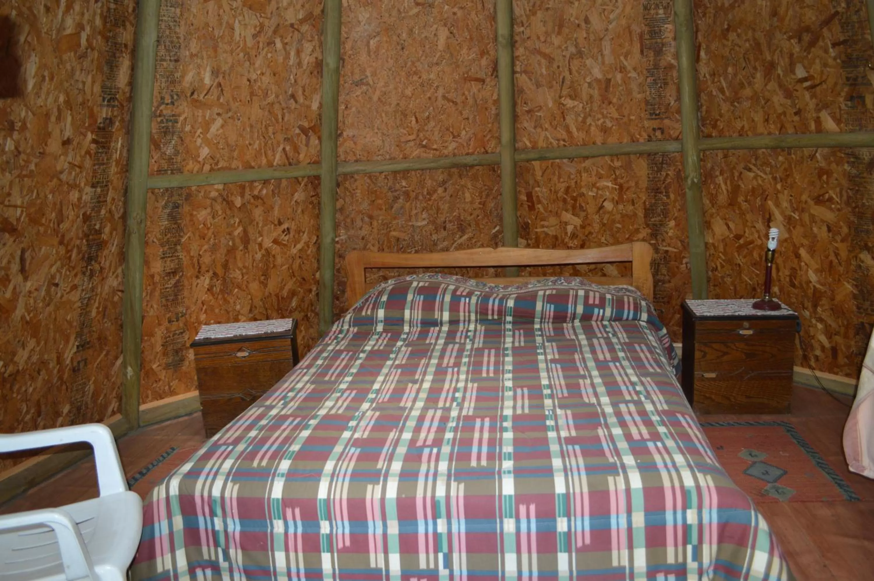Bed in Coyunche Cabañas y Camping Laja & San Rosendo