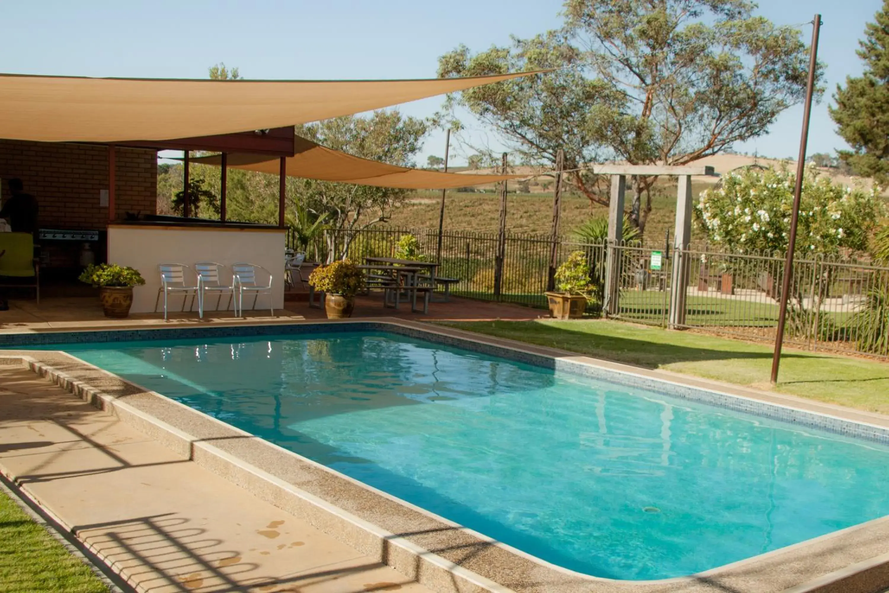 BBQ facilities, Swimming Pool in Angaston Vineyards Motel