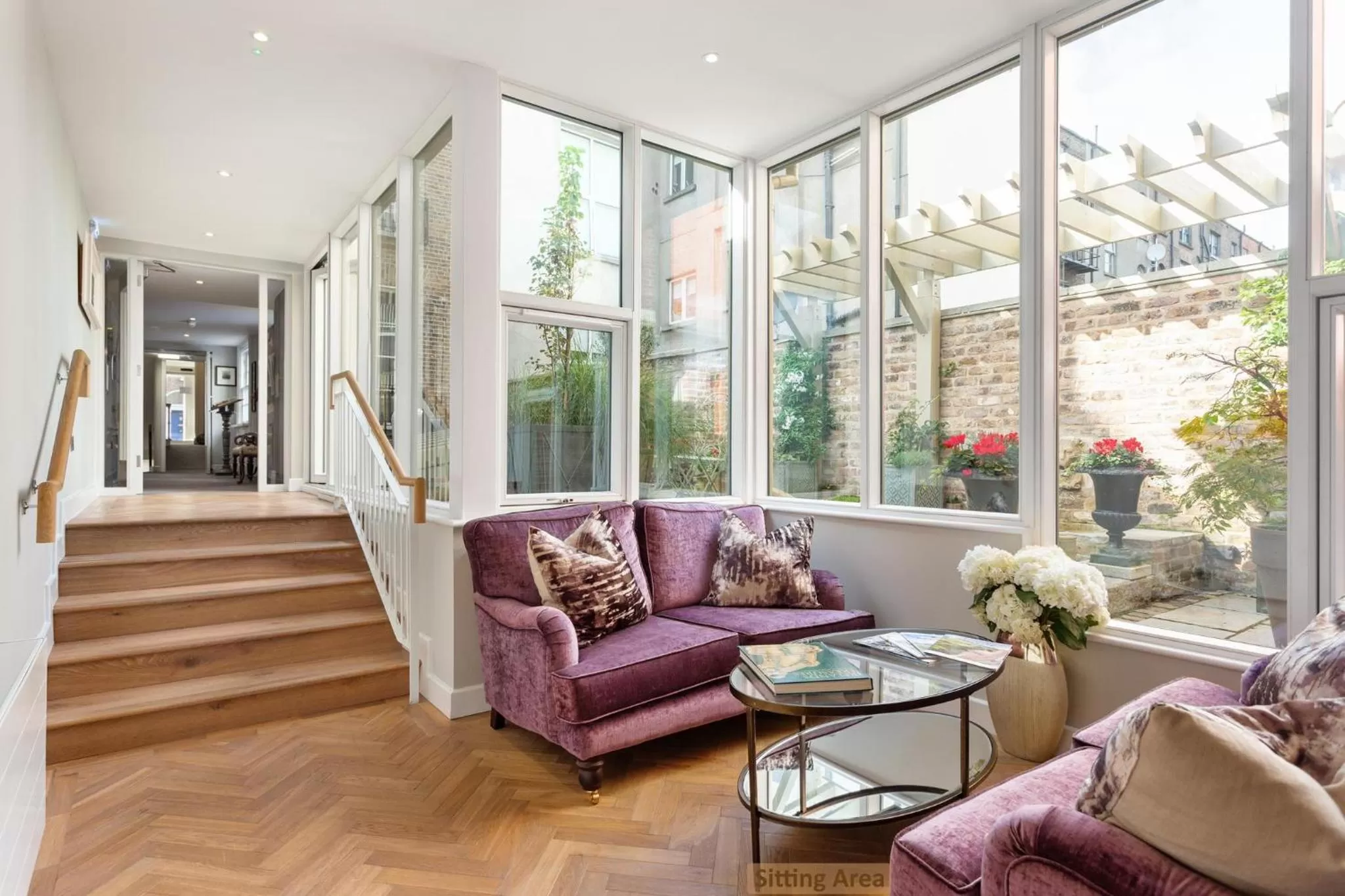 Seating area in Gardiner Lodge