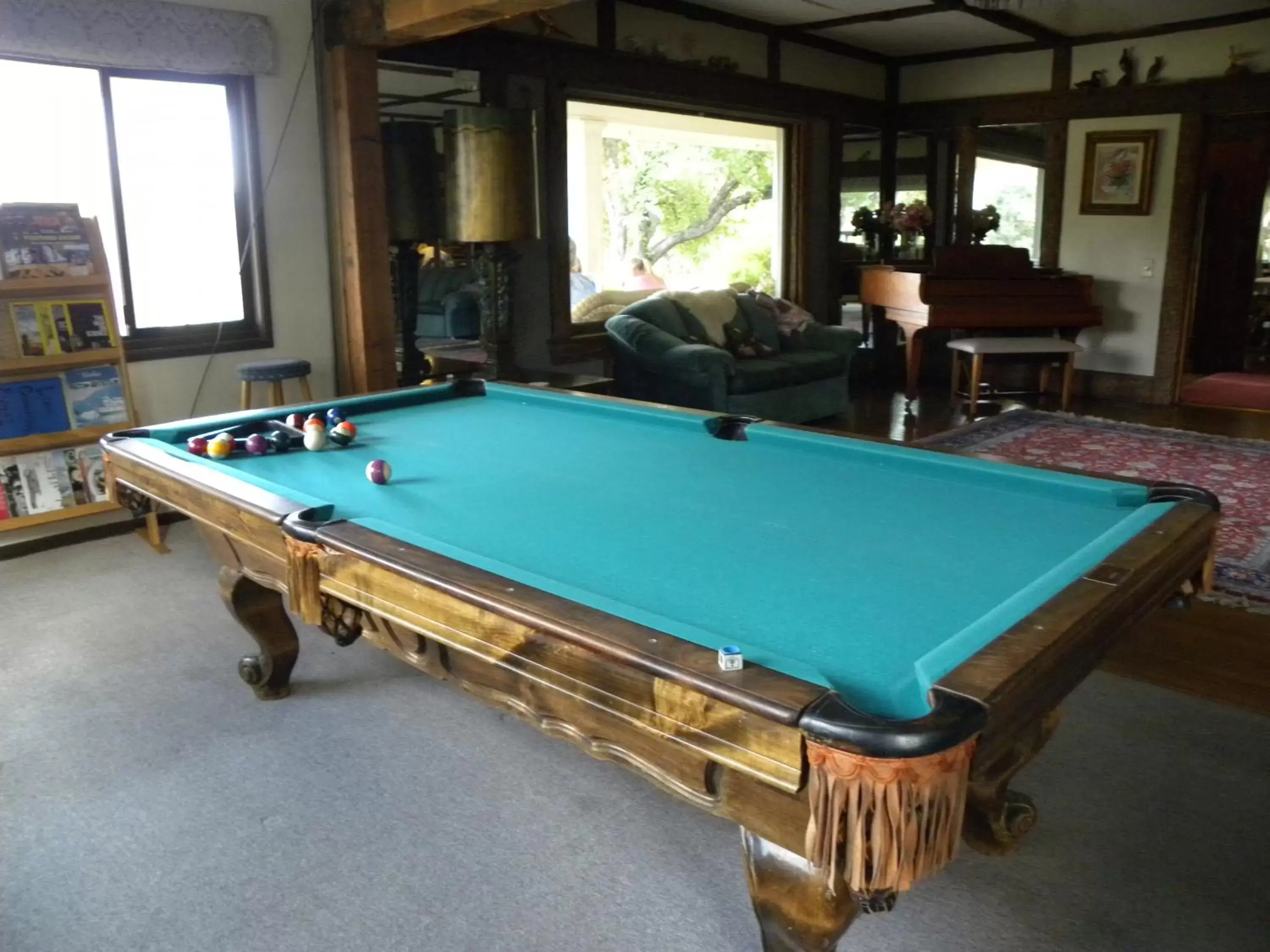 Communal lounge/ TV room, Billiards in Mount Shasta Ranch Bed and Breakfast