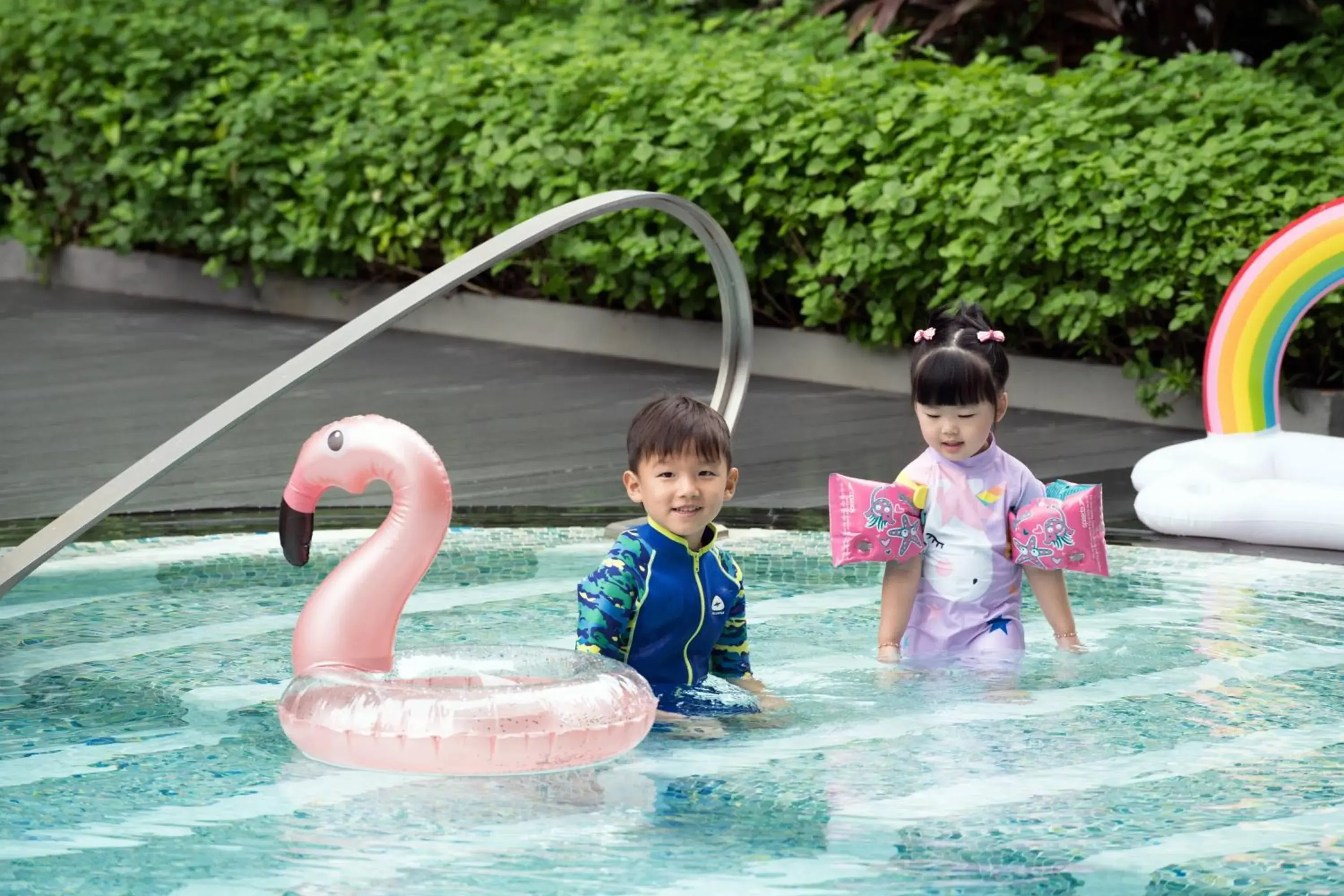 Swimming pool, Children in Bangkok Marriott Marquis Queens Park