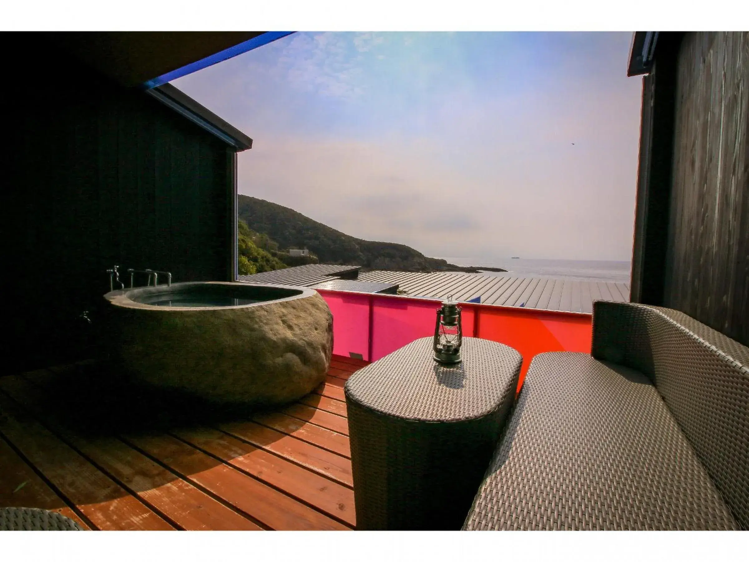 Open Air Bath, Drinks in XYZ Private Spa and Seaside Resort