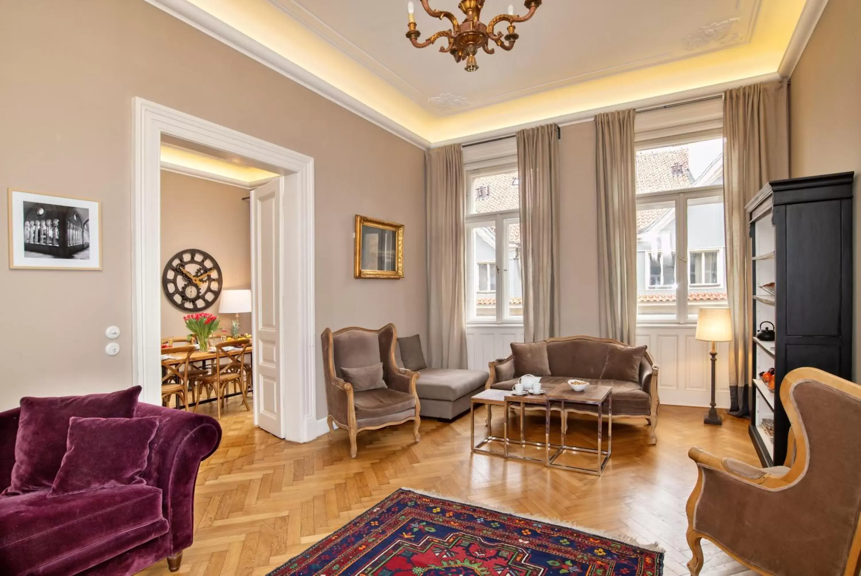 Living room, Seating Area in Malostranská Residence