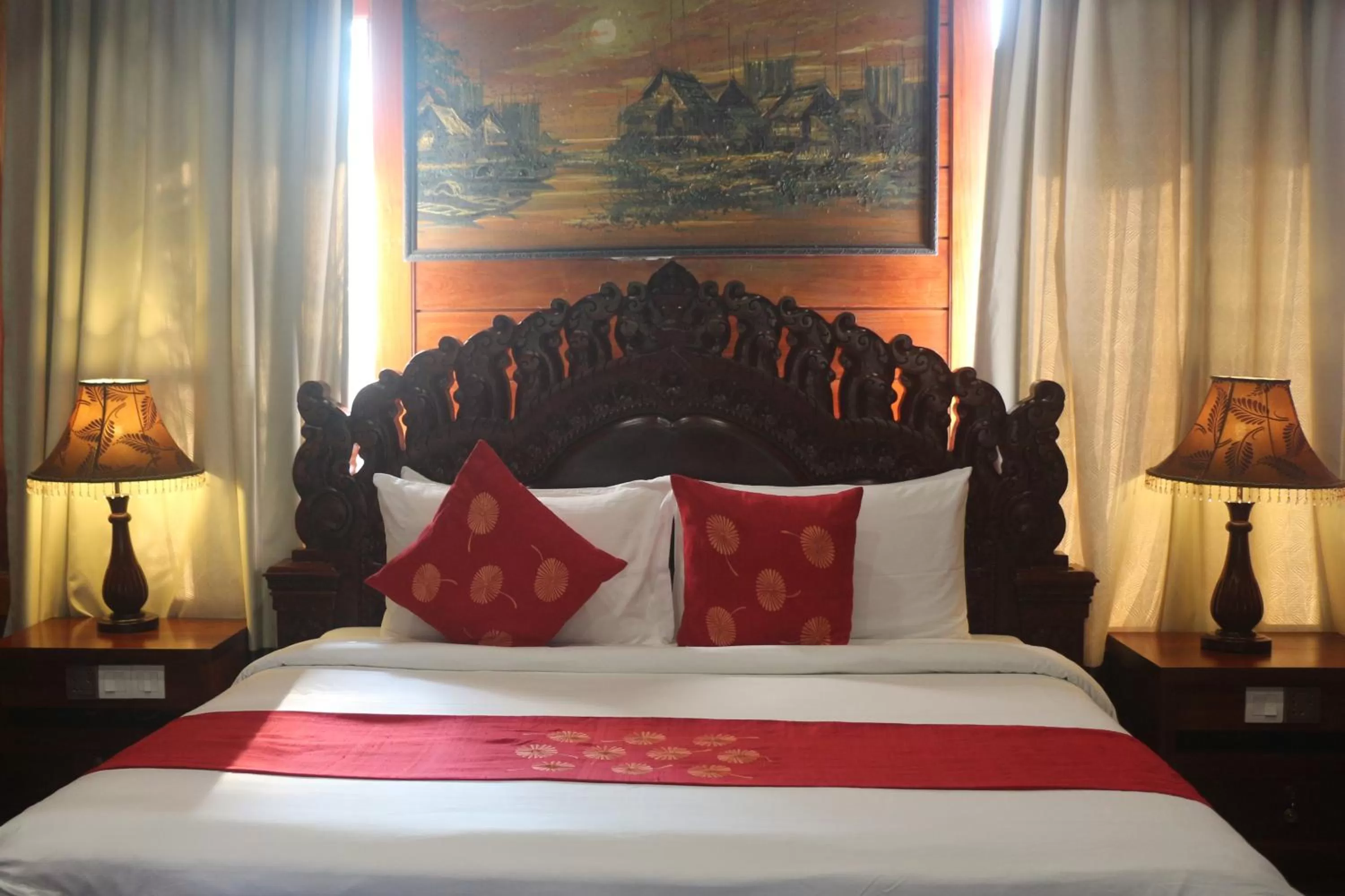 Bed in Try Palace Resort Kep