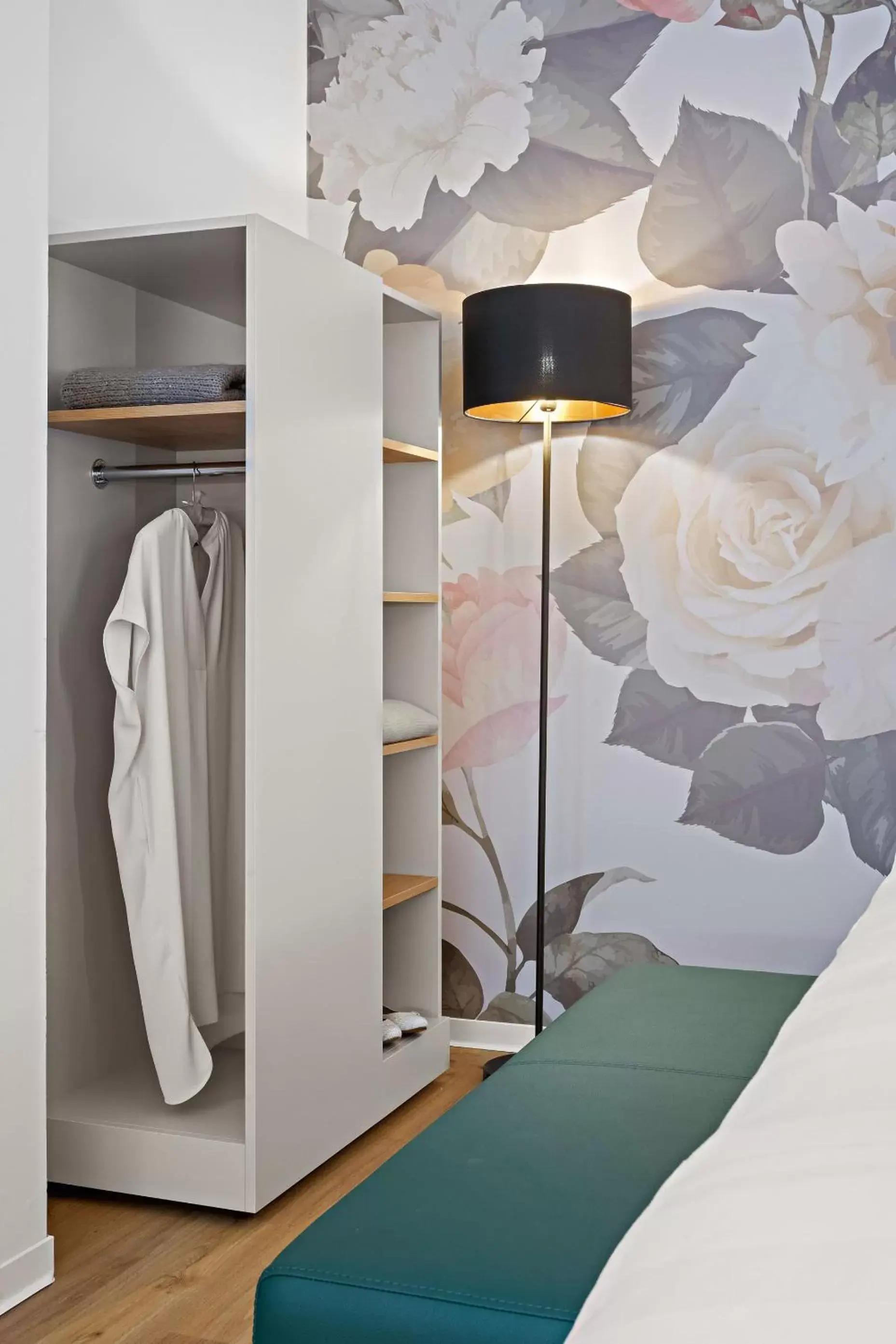 wardrobe, Bed in Hey Lou Hotel Karlsruhe Messe wardrobe, Bed in Hey Lou Hotel Karlsruhe Messe