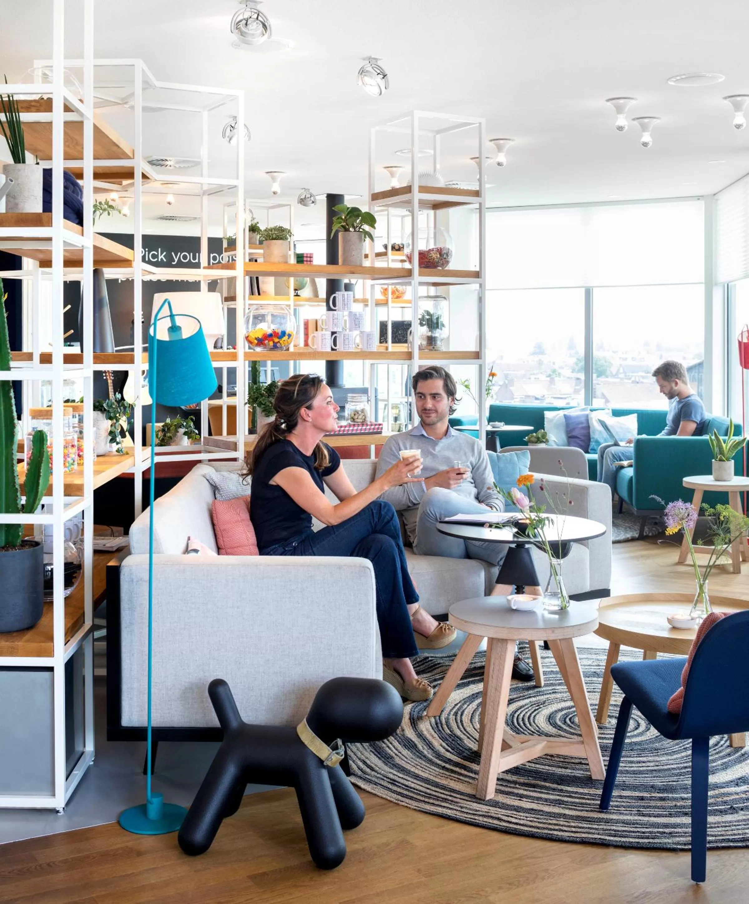 Communal lounge/ TV room in Zoku Amsterdam