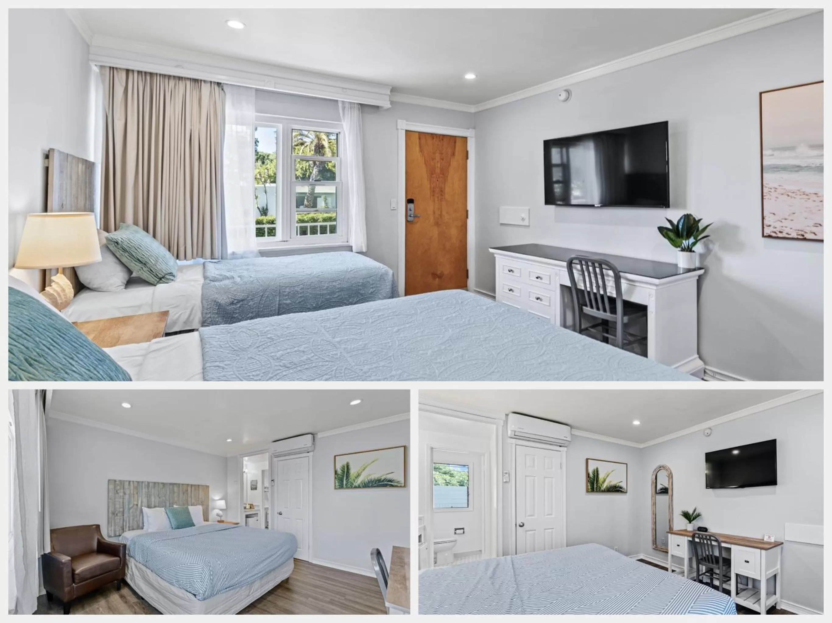 Bed in Ocean Lodge Santa Monica Beach Hotel