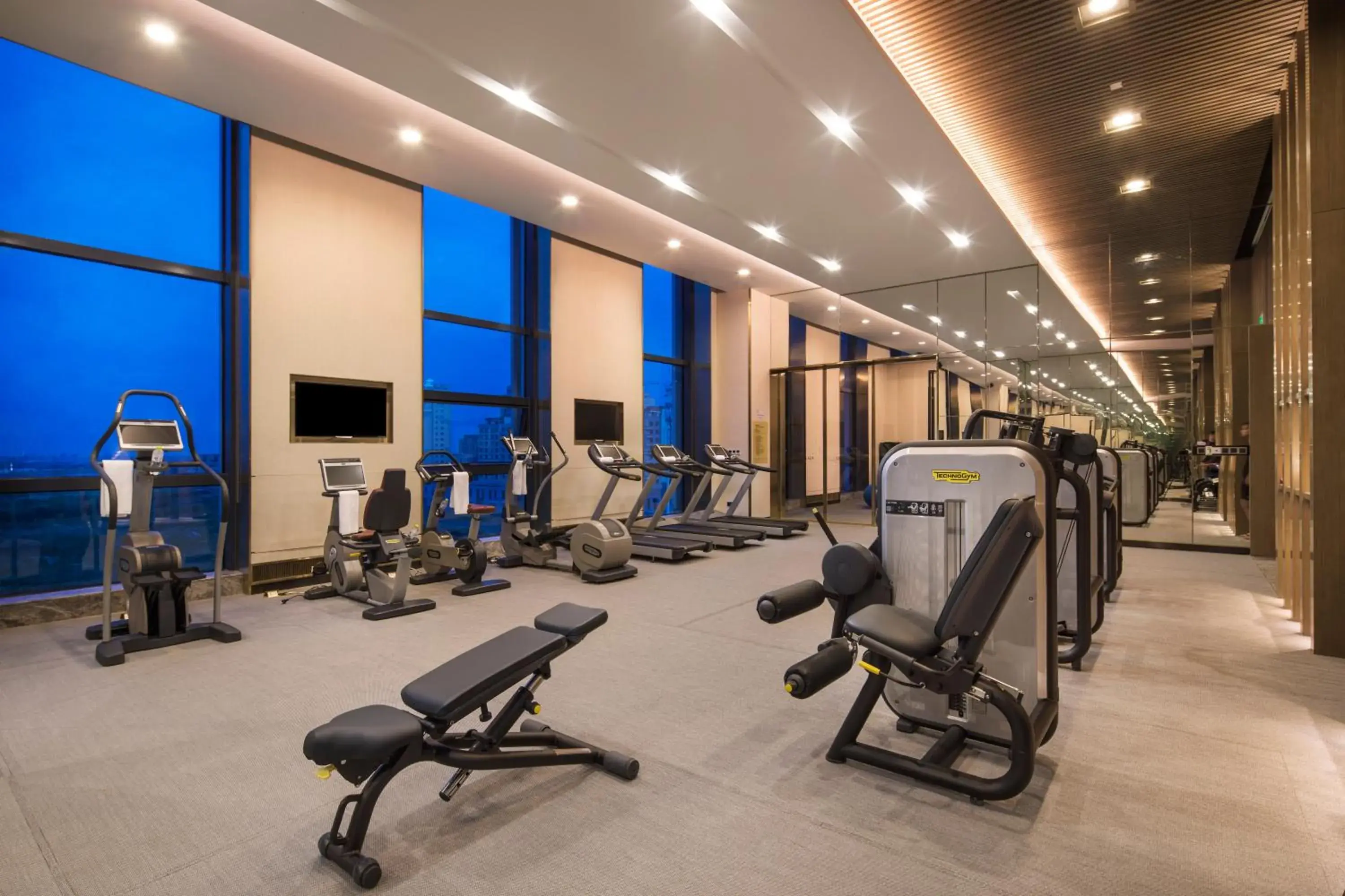 Fitness centre/facilities, Fitness Center/Facilities in Crowne Plaza Harbin Songbei, an IHG Hotel