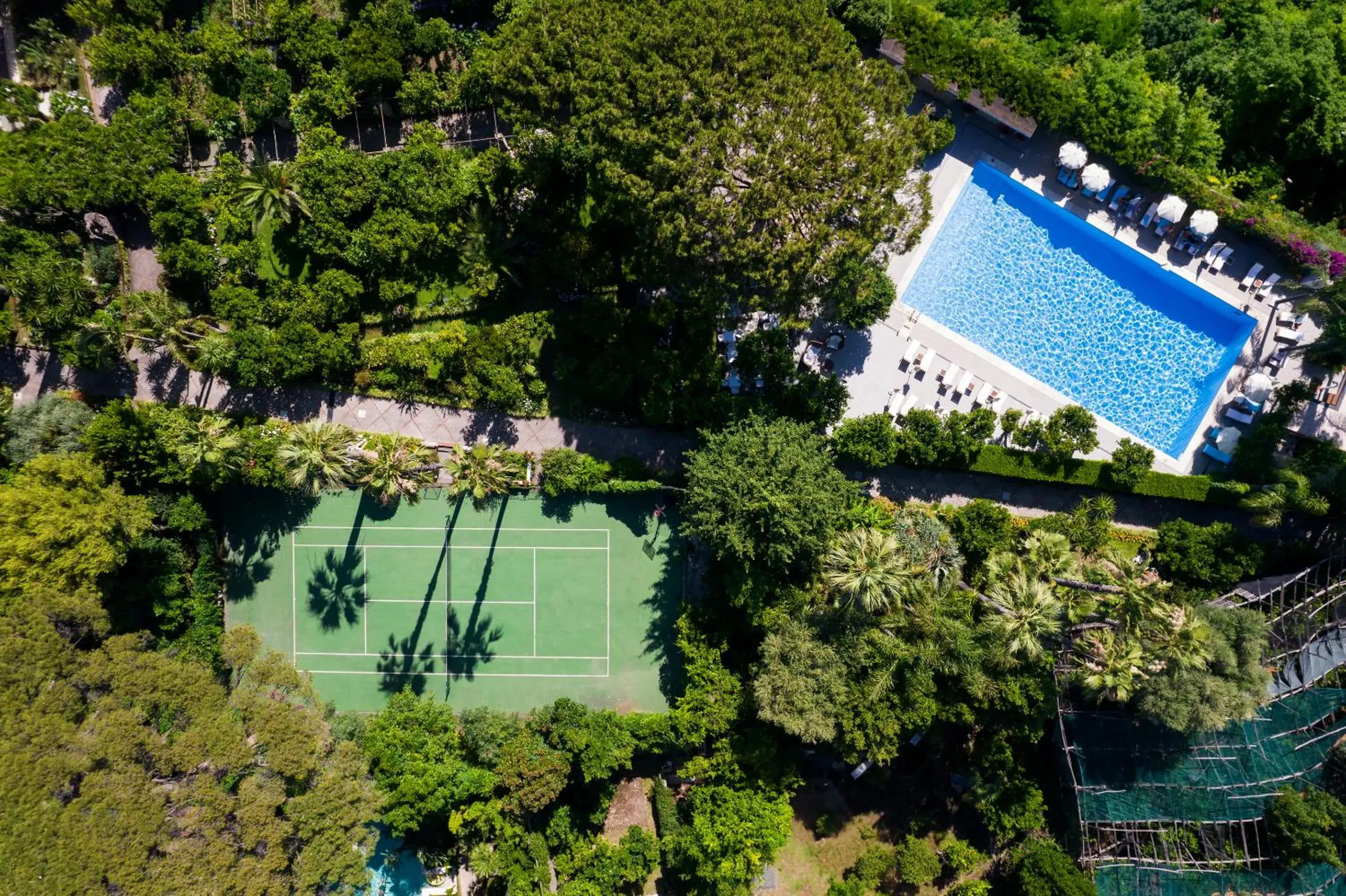 Pool view, Bird's-eye View in Grand Hotel Cocumella