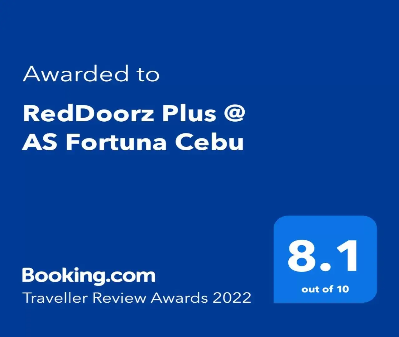 Certificate/Award, Logo/Certificate/Sign/Award in RedDoorz Plus @ AS Fortuna Cebu