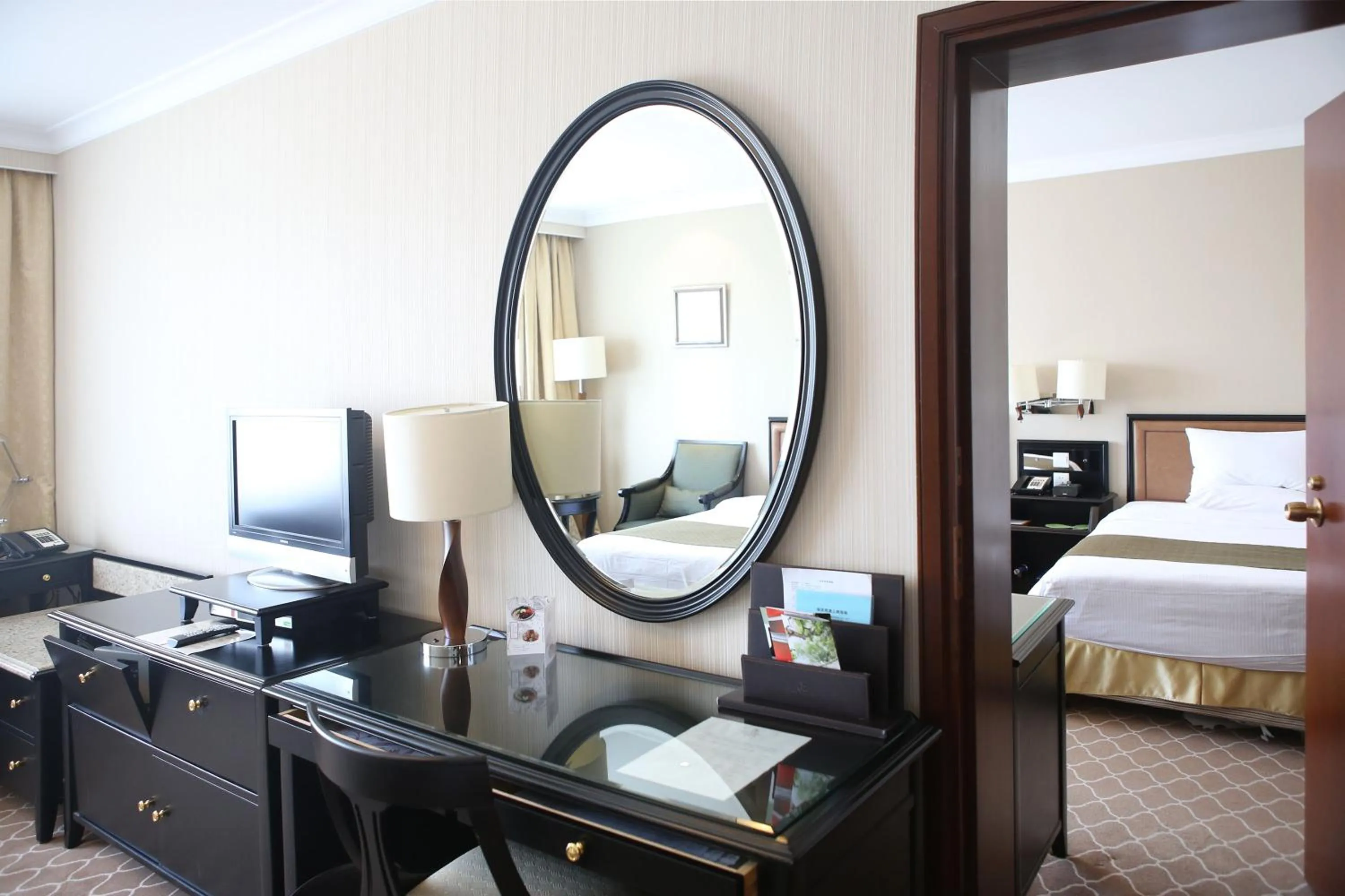 Decorative detail, Bed in Okura Garden Hotel Shanghai