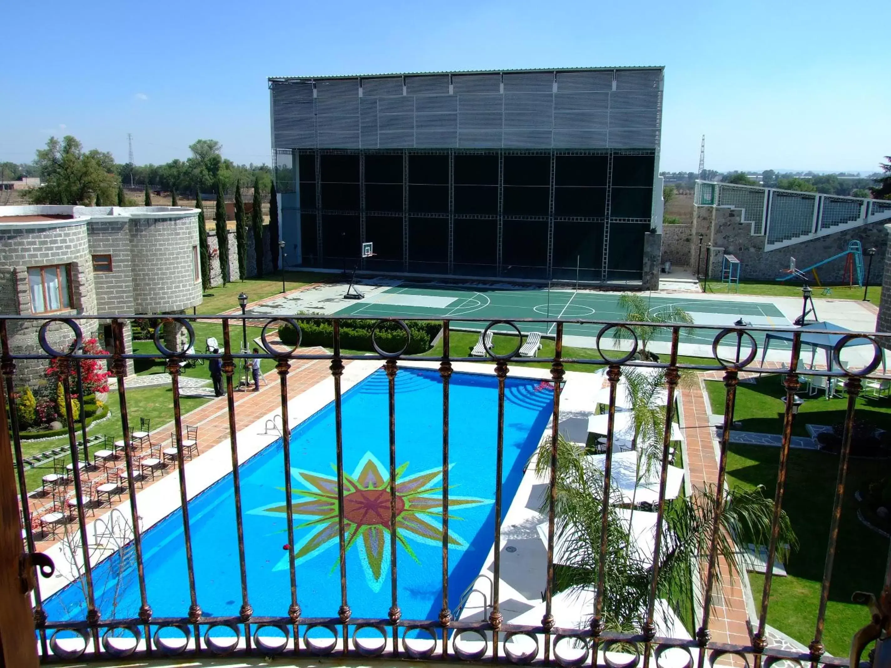 Bird's eye view, Pool View in Mansion Tepotzotlan