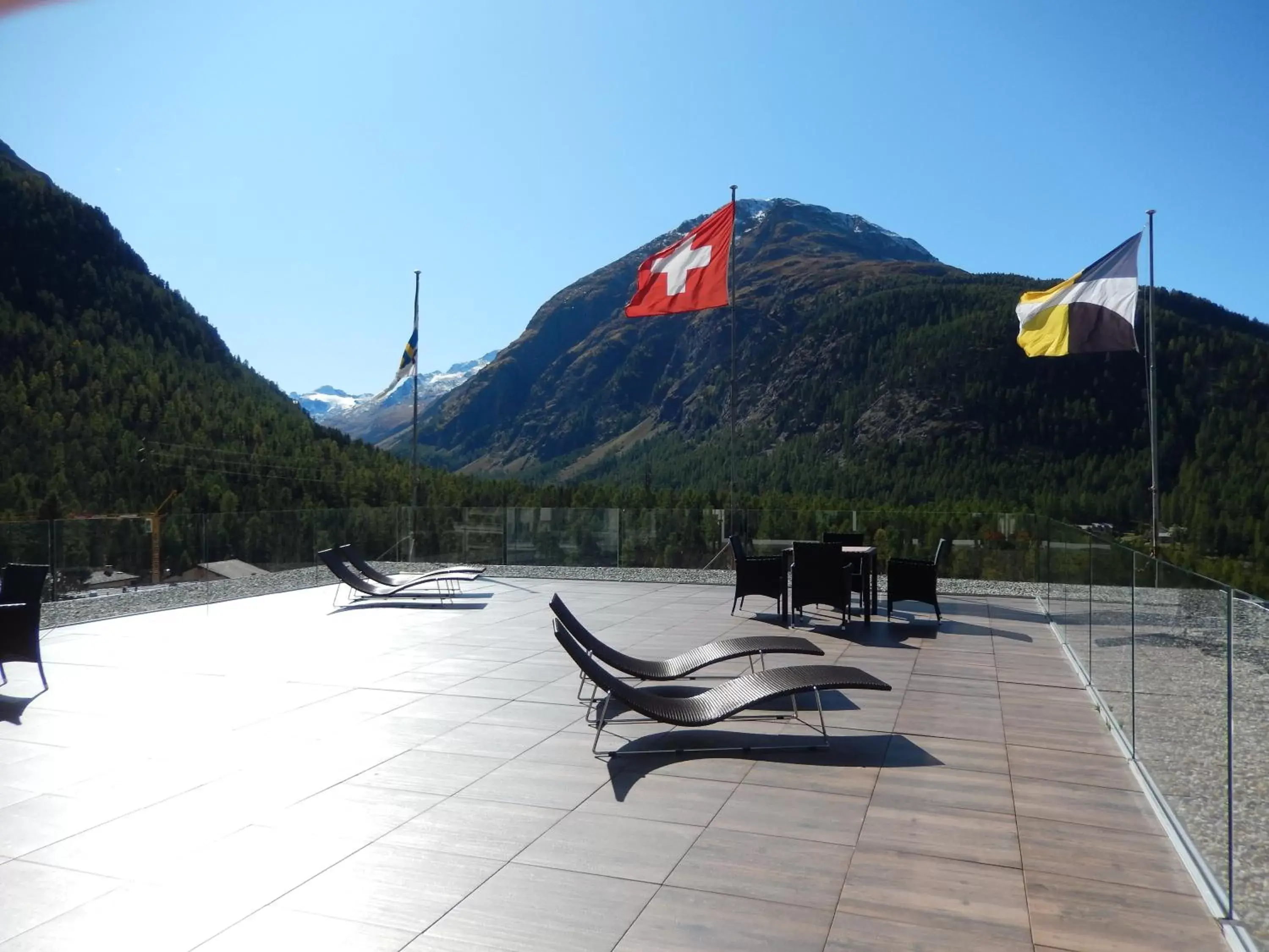 Mountain view in Hotel Schweizerhof Pontresina