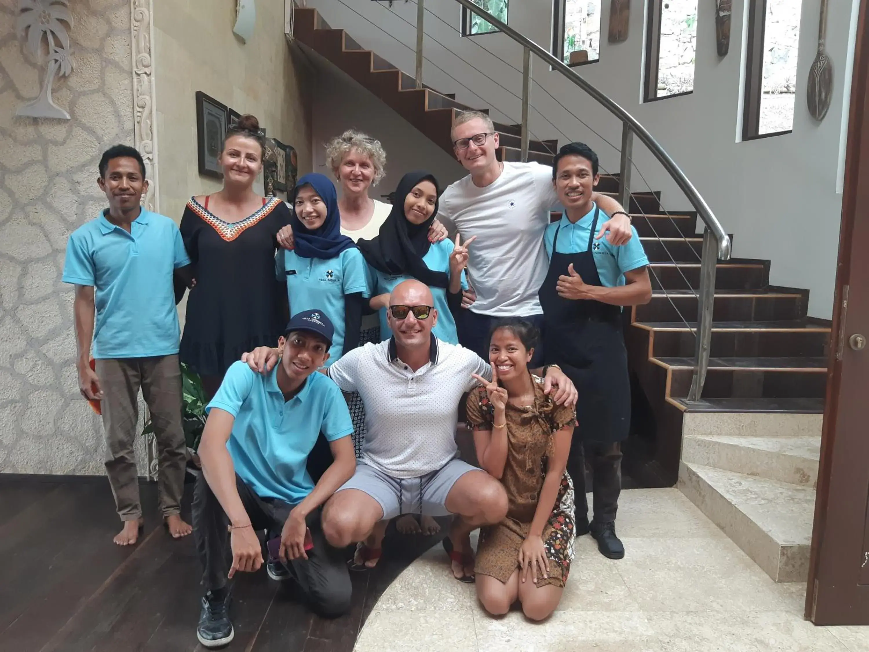 group of guests in Villa Umbrella Lombok