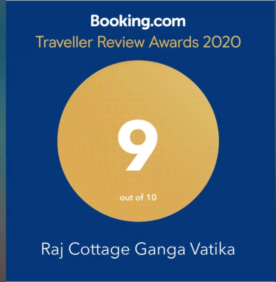 Certificate/Award in Raj Cottage Ganga Vatika