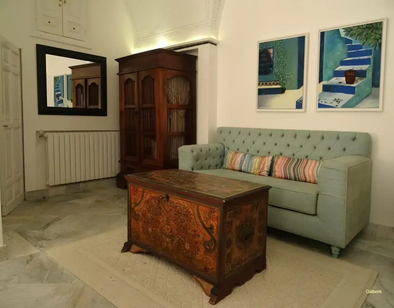 Bedroom, Seating Area in La Villa Bleue