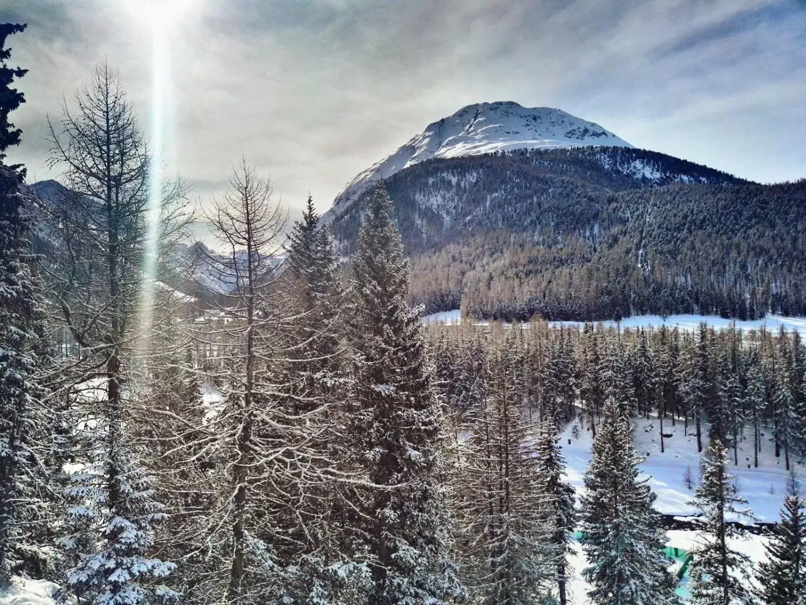 Mountain view, Winter in Schloss Hotel & Spa Pontresina