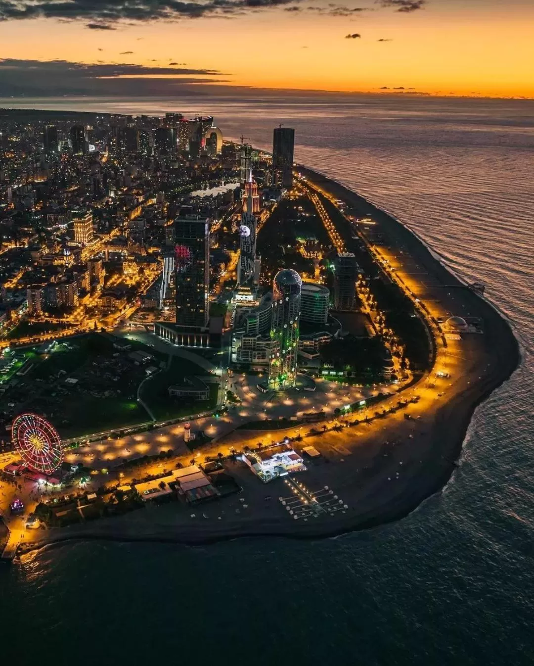 Bird's-eye View in Orbi City Batumi With Sea View