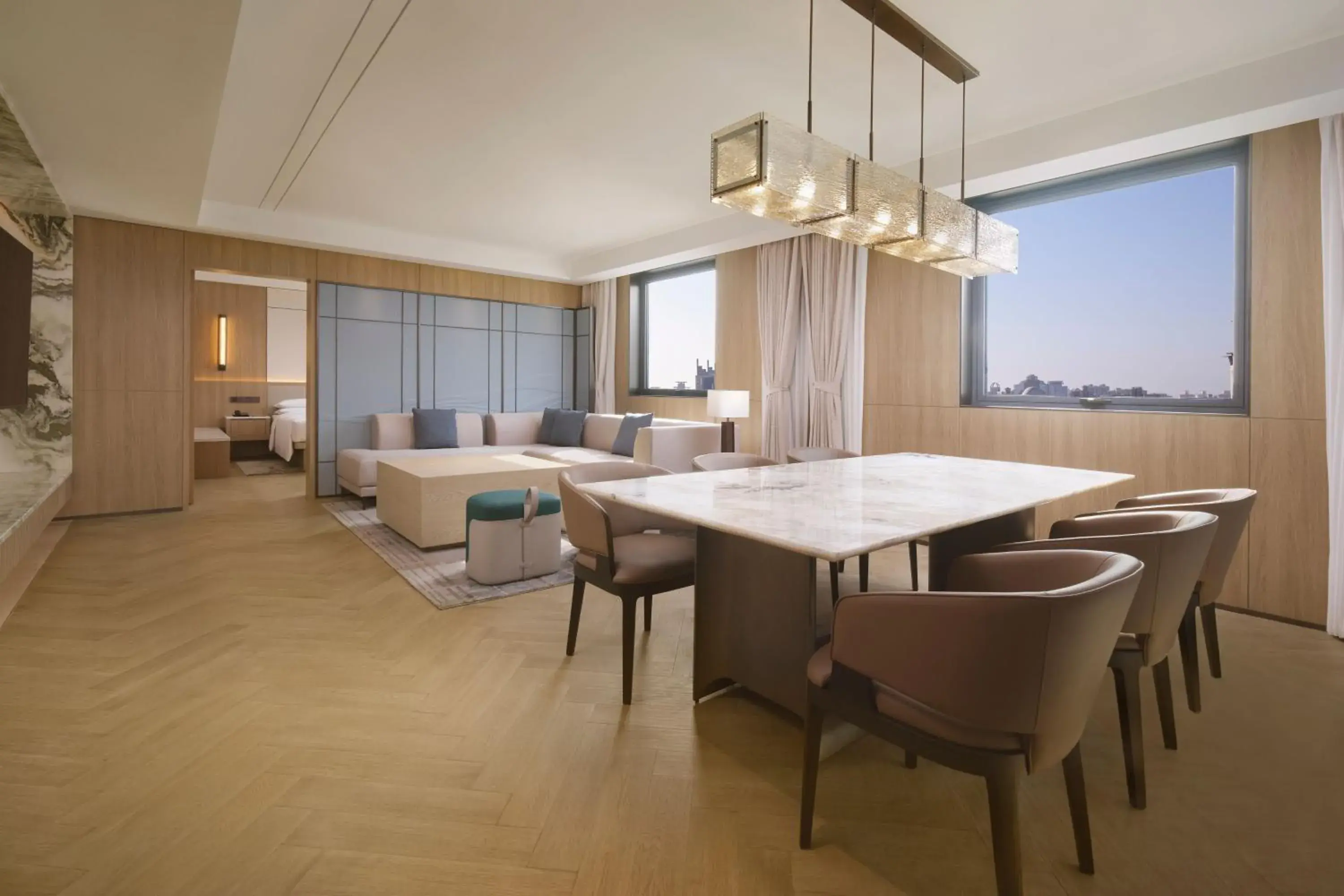 Living room in Courtyard By Marriott Shanghai Xujiahui