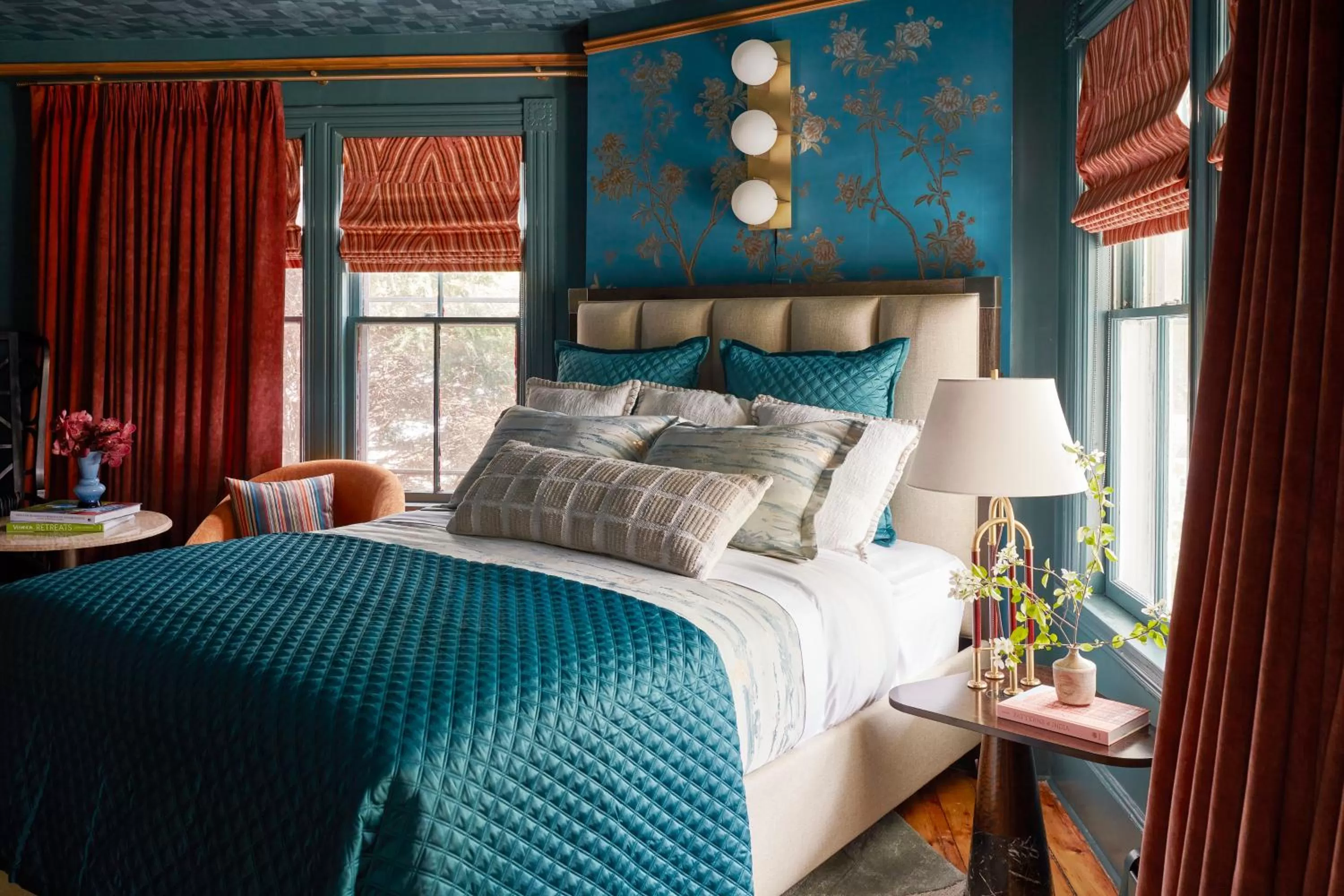 Bed in The Cornell Inn, Lenox & The Berkshires