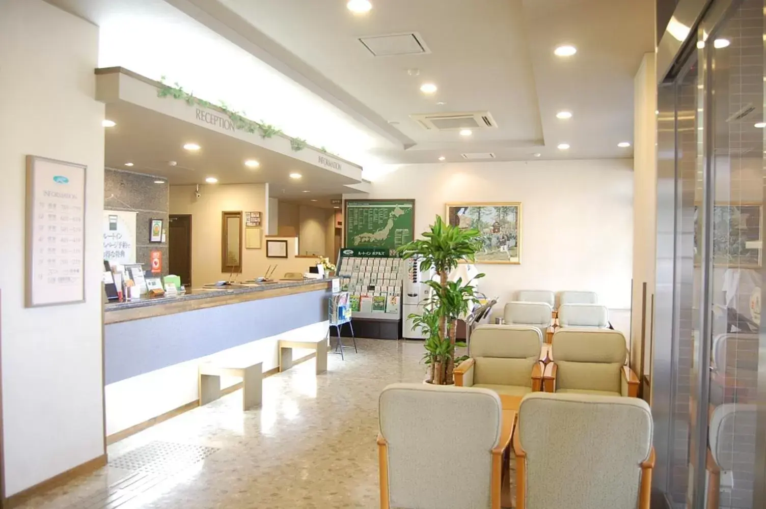 Lobby or reception in Hotel Route-Inn Itoigawa