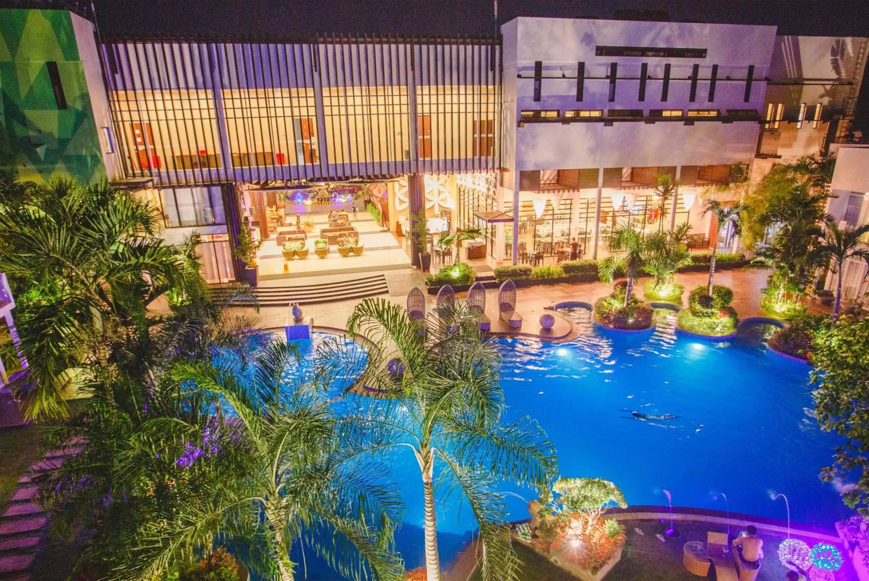 Night, Pool View in Aziza Paradise Hotel