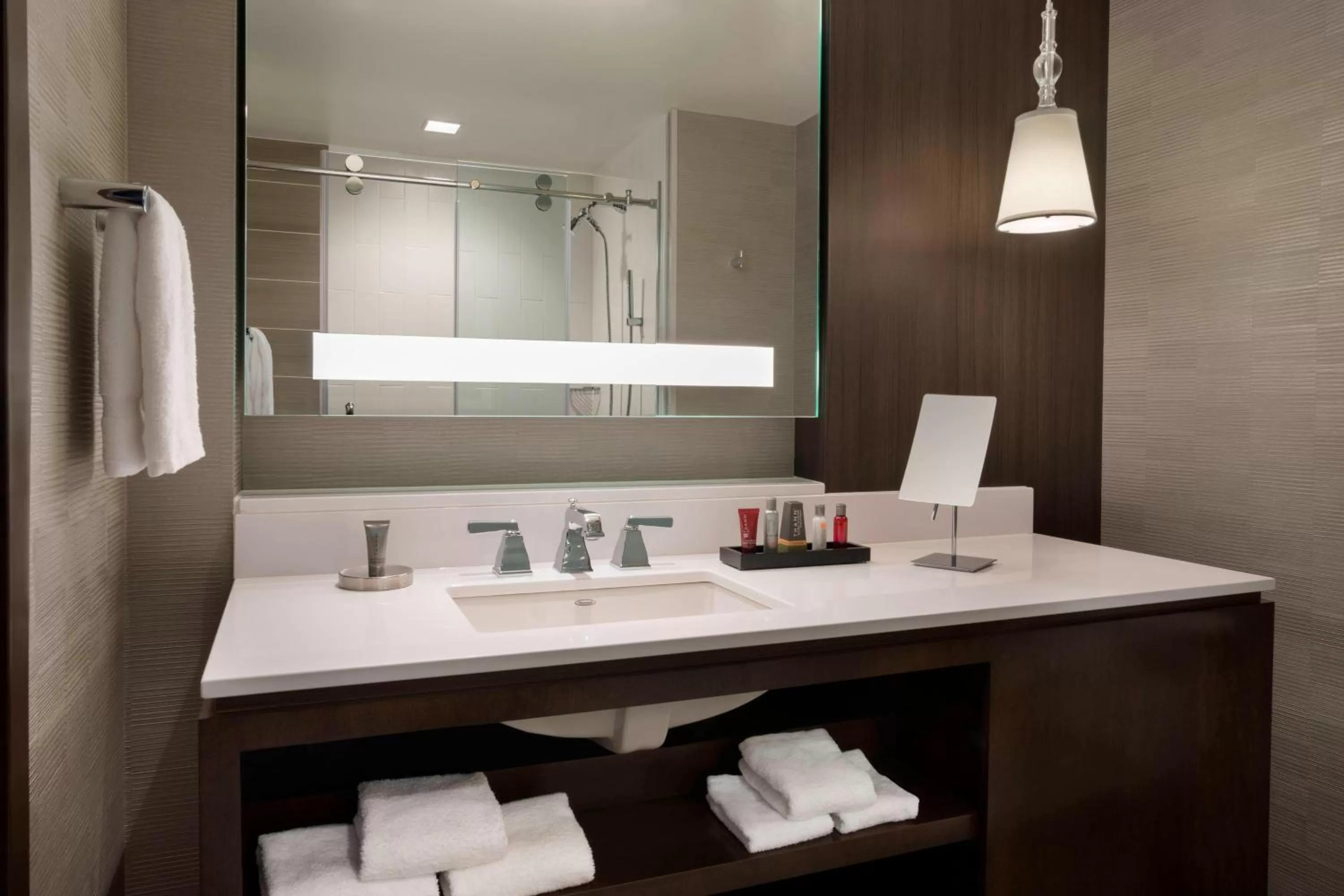 Bathroom in Buffalo Marriott at LECOM HARBORCENTER