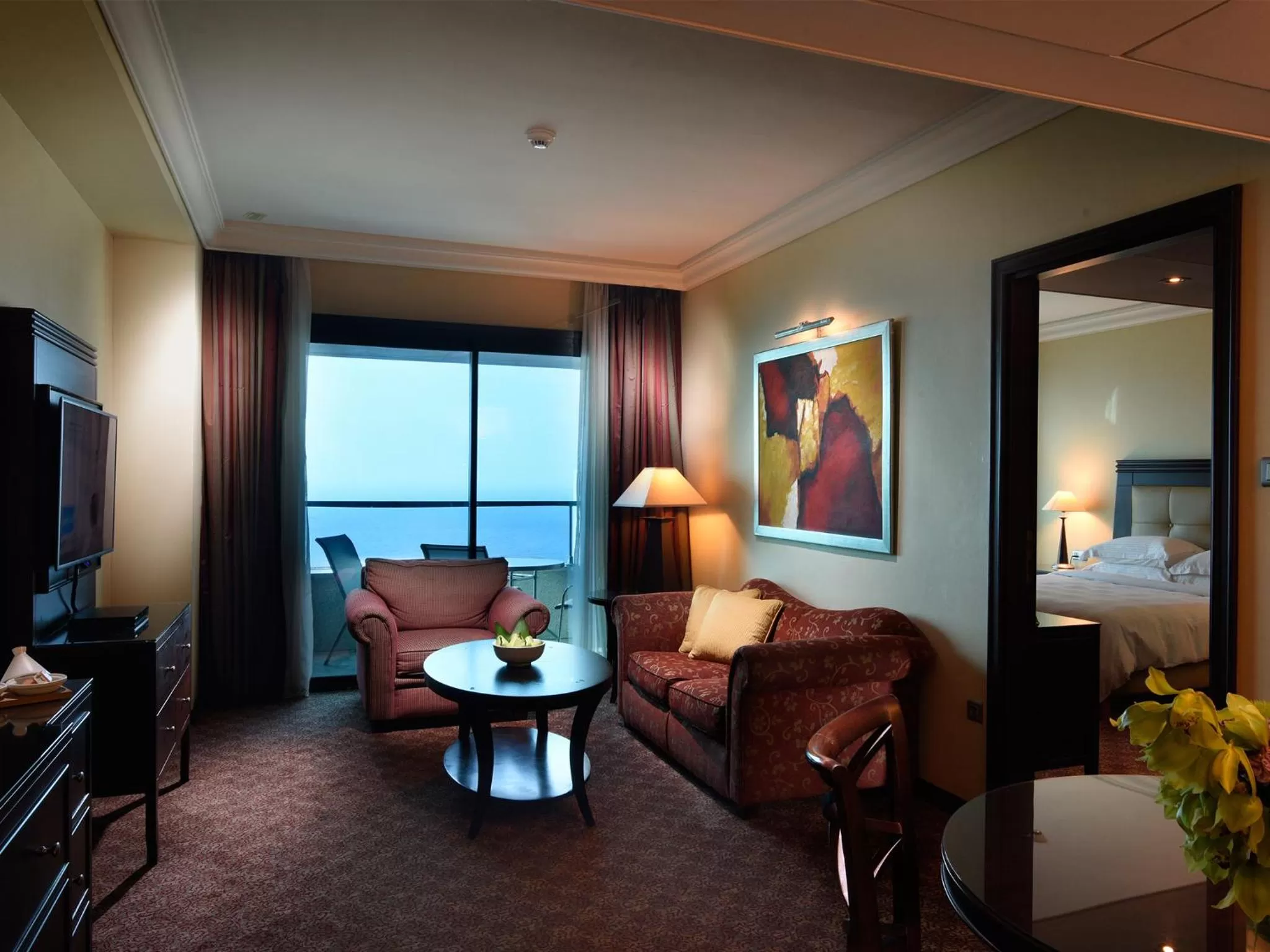 Living room, Bed in Raouche Arjaan by Rotana