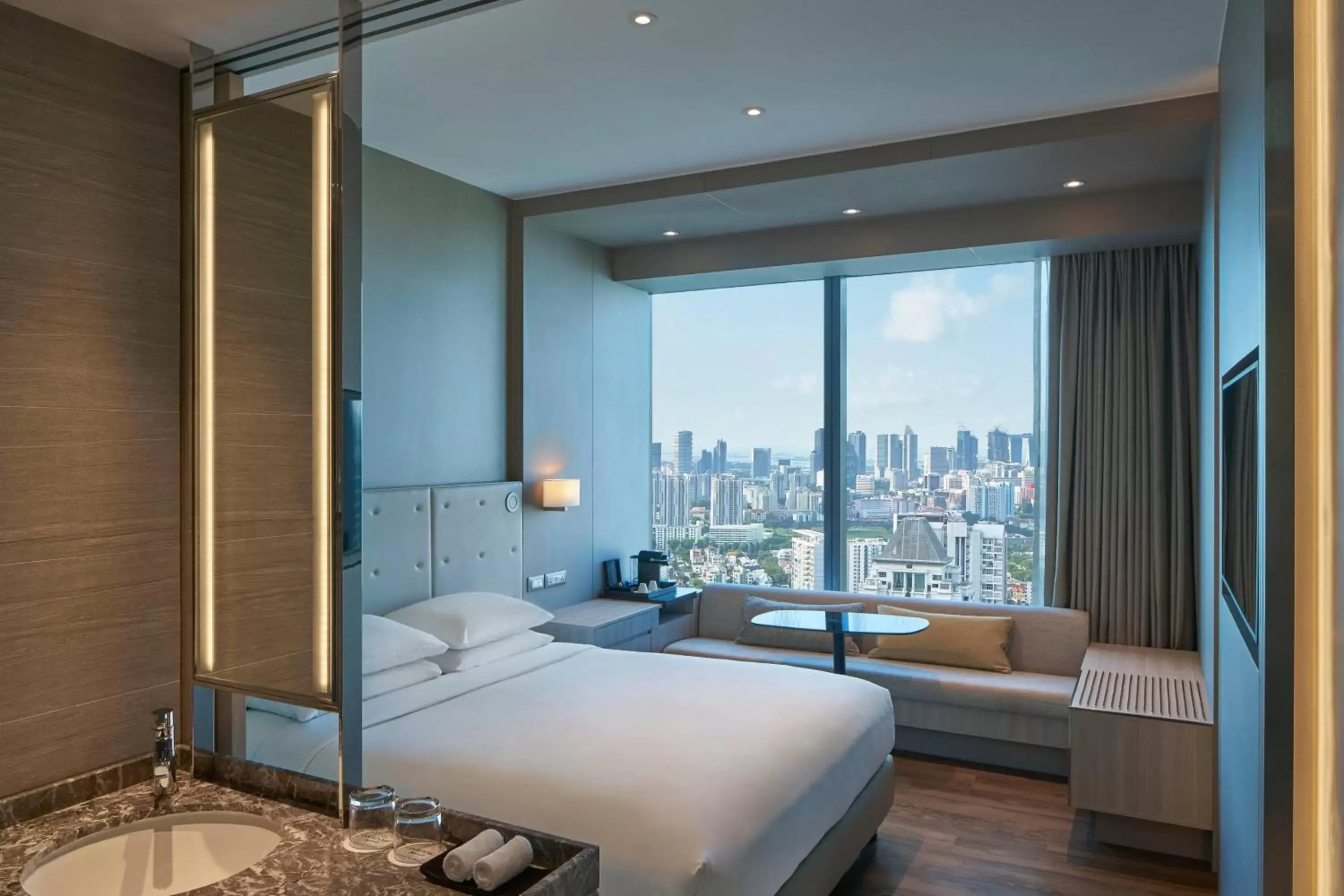 Premier Guest Room, 1 King, Skyline View, High Floor in Courtyard by Marriott Singapore Novena Premier Guest Room, 1 King, Skyline View, High Floor in Courtyard by Marriott Singapore Novena