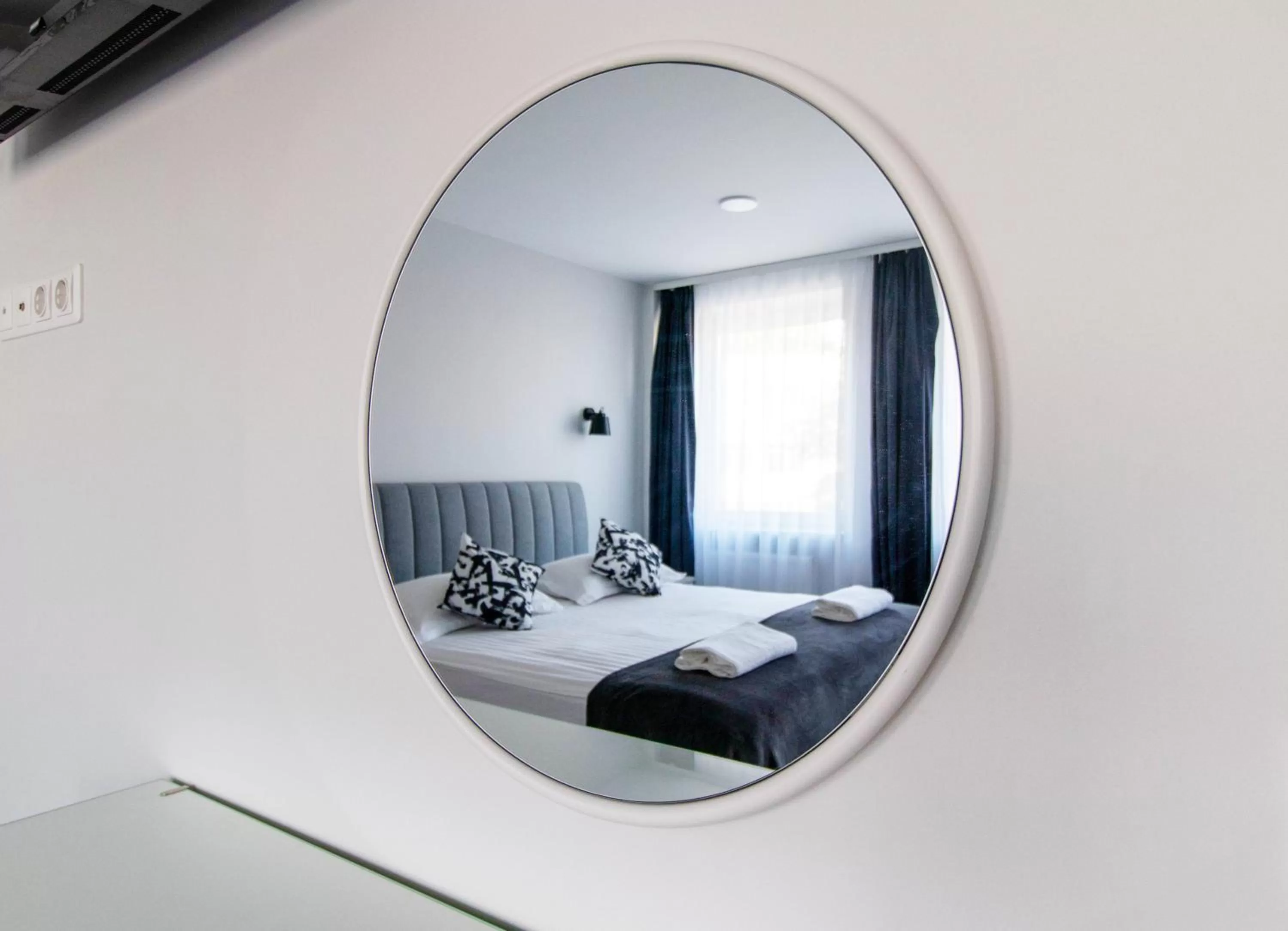 Bed in Dzukija Hotel