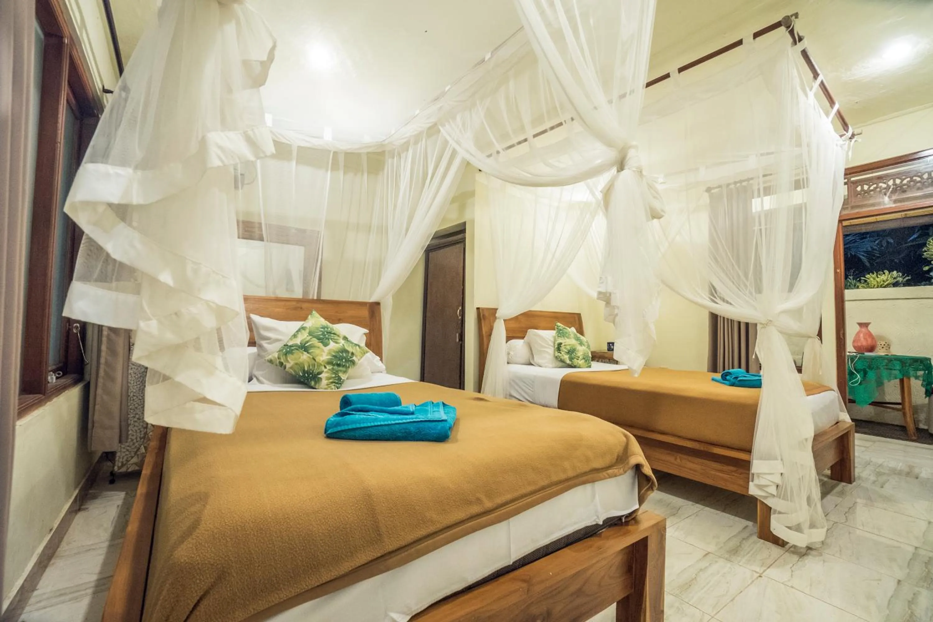 Bedroom, Bed in Gajah Biru Bungalows