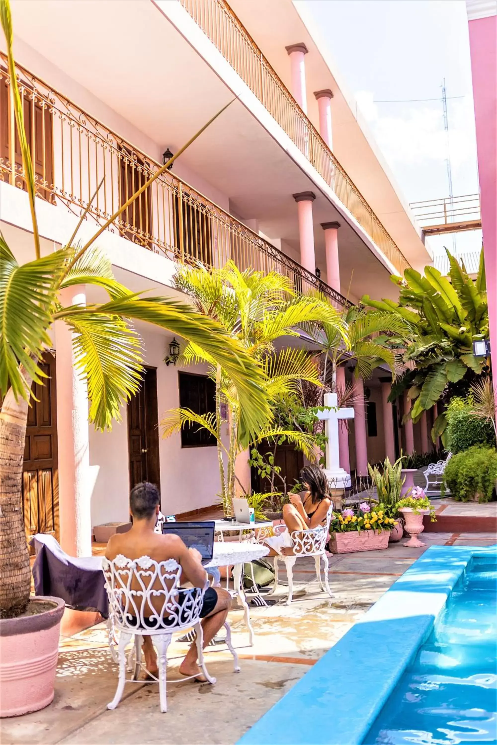 Pool view in Hotel Santa Lucía