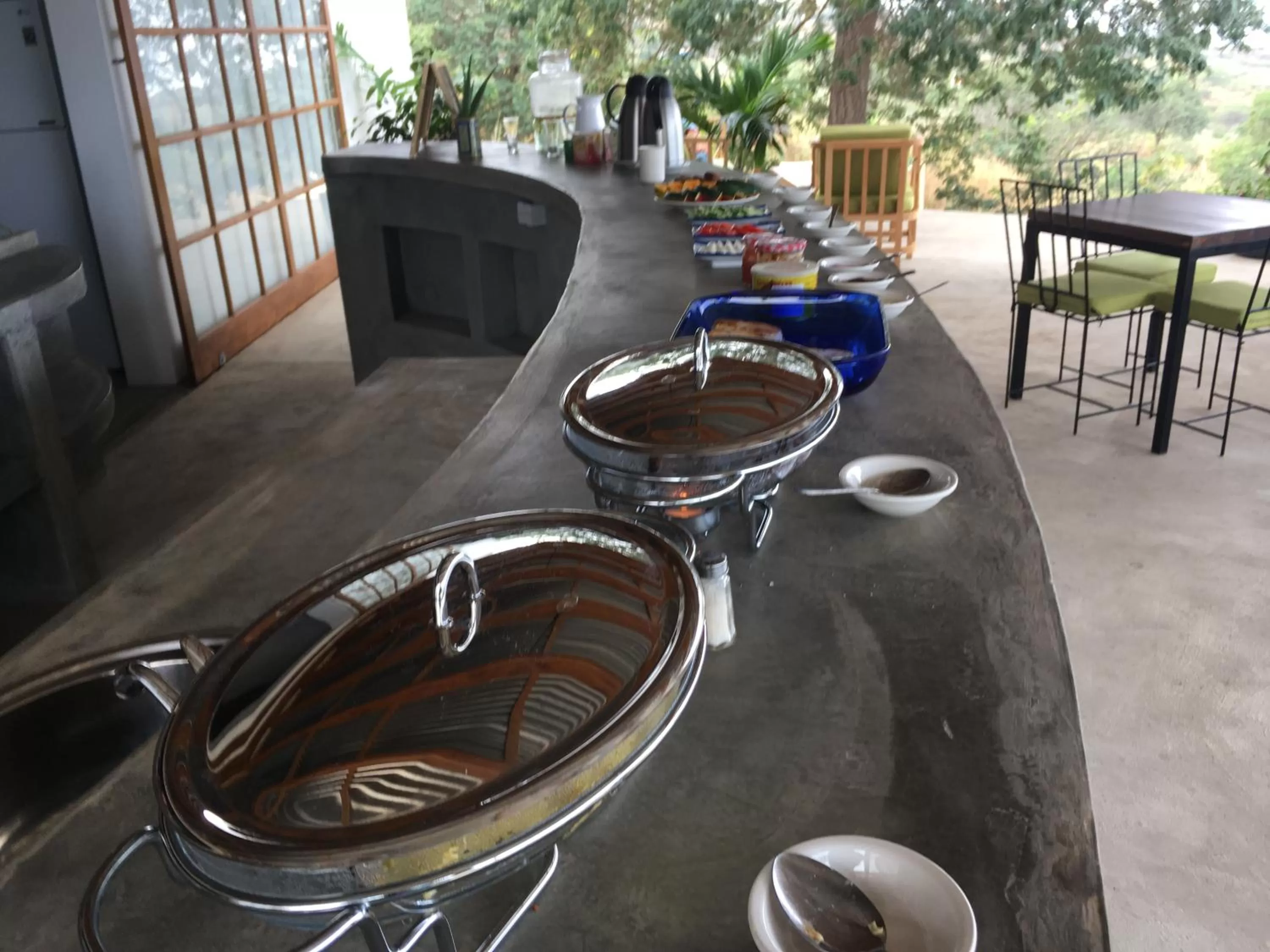 Buffet breakfast in La Fora Ecolodge