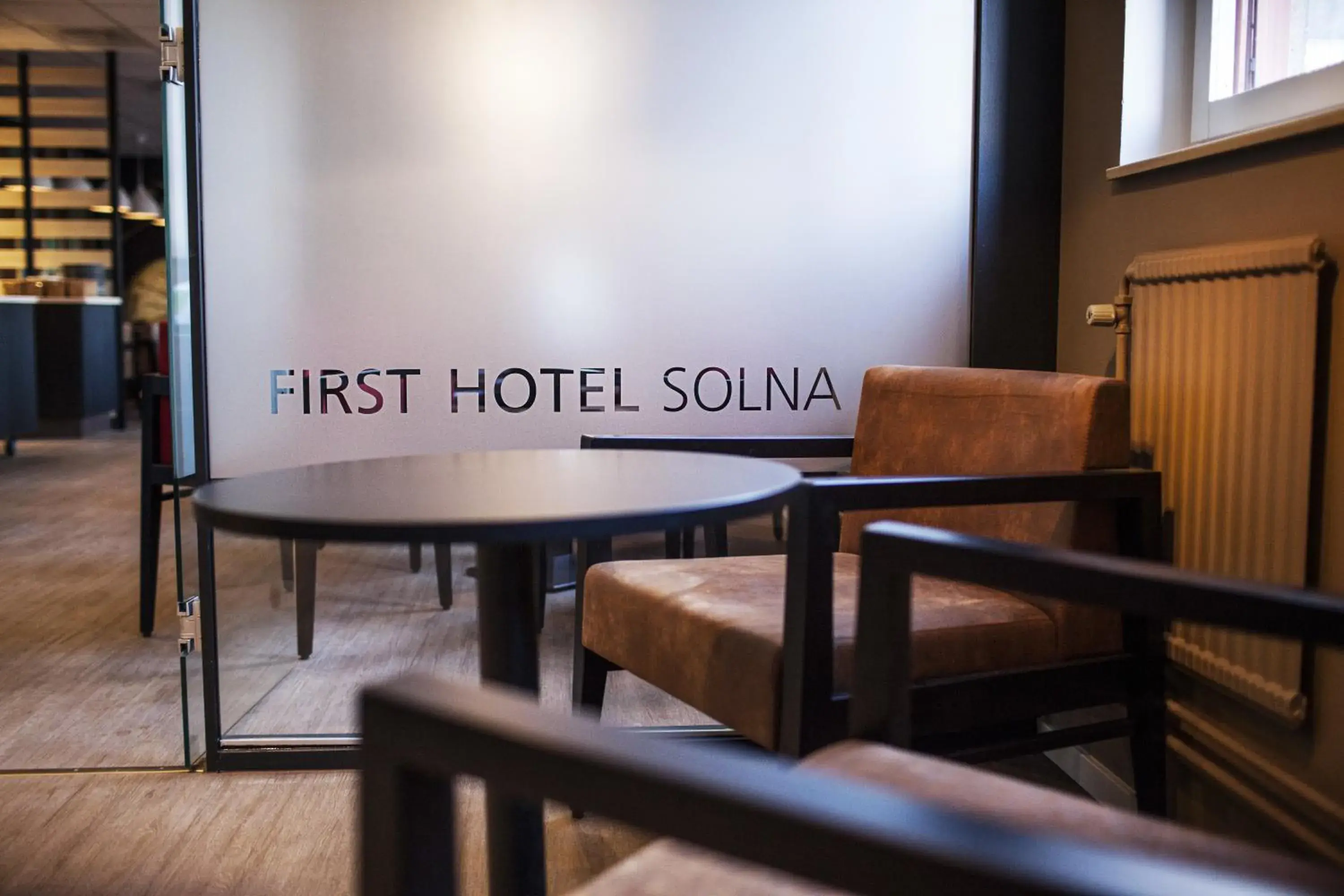 Lobby or reception in First Hotel Solna