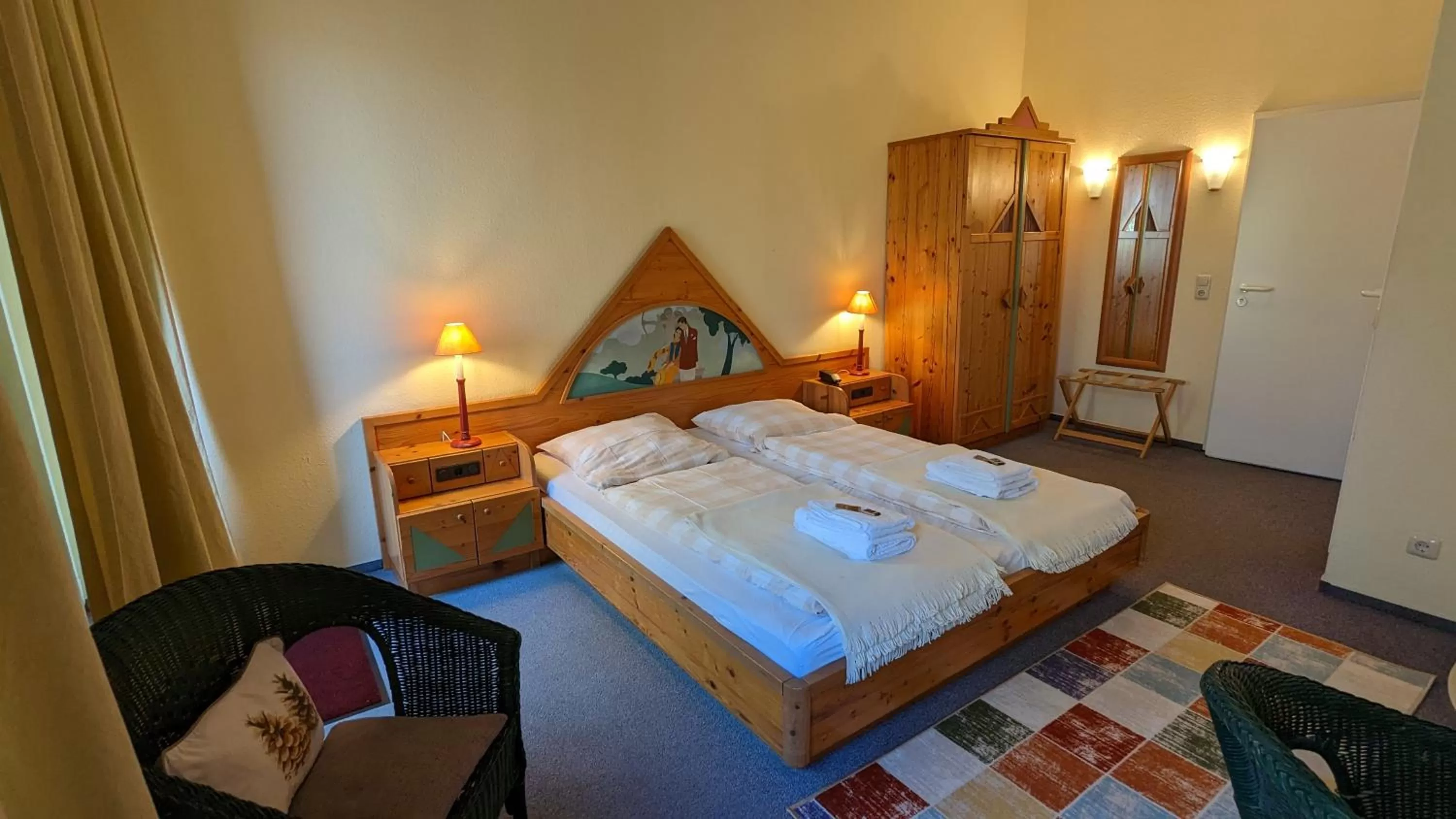 Bed in Naturhotel Forsthaus