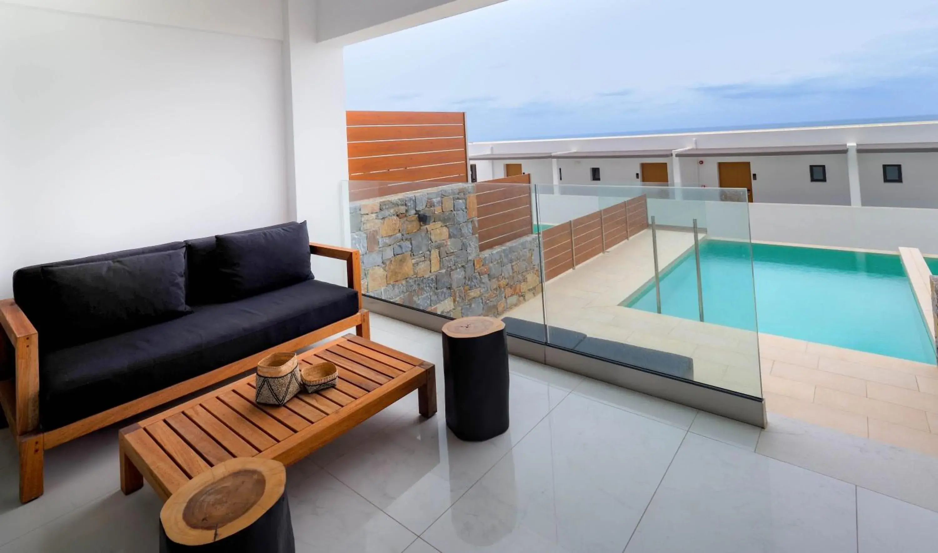Patio, Pool View in Abaton Island Resort & Spa