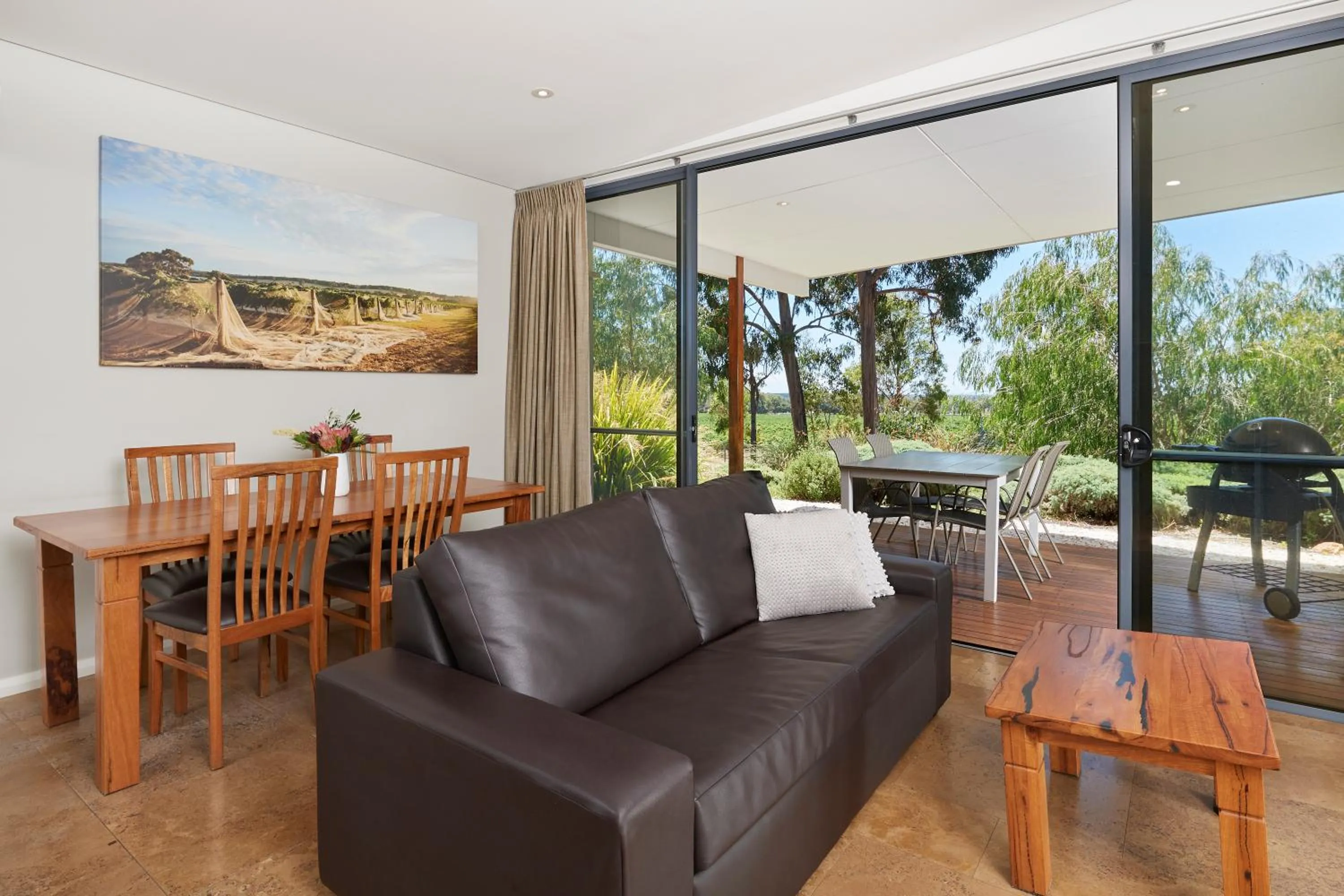 Living room in Eight Willows Retreat
