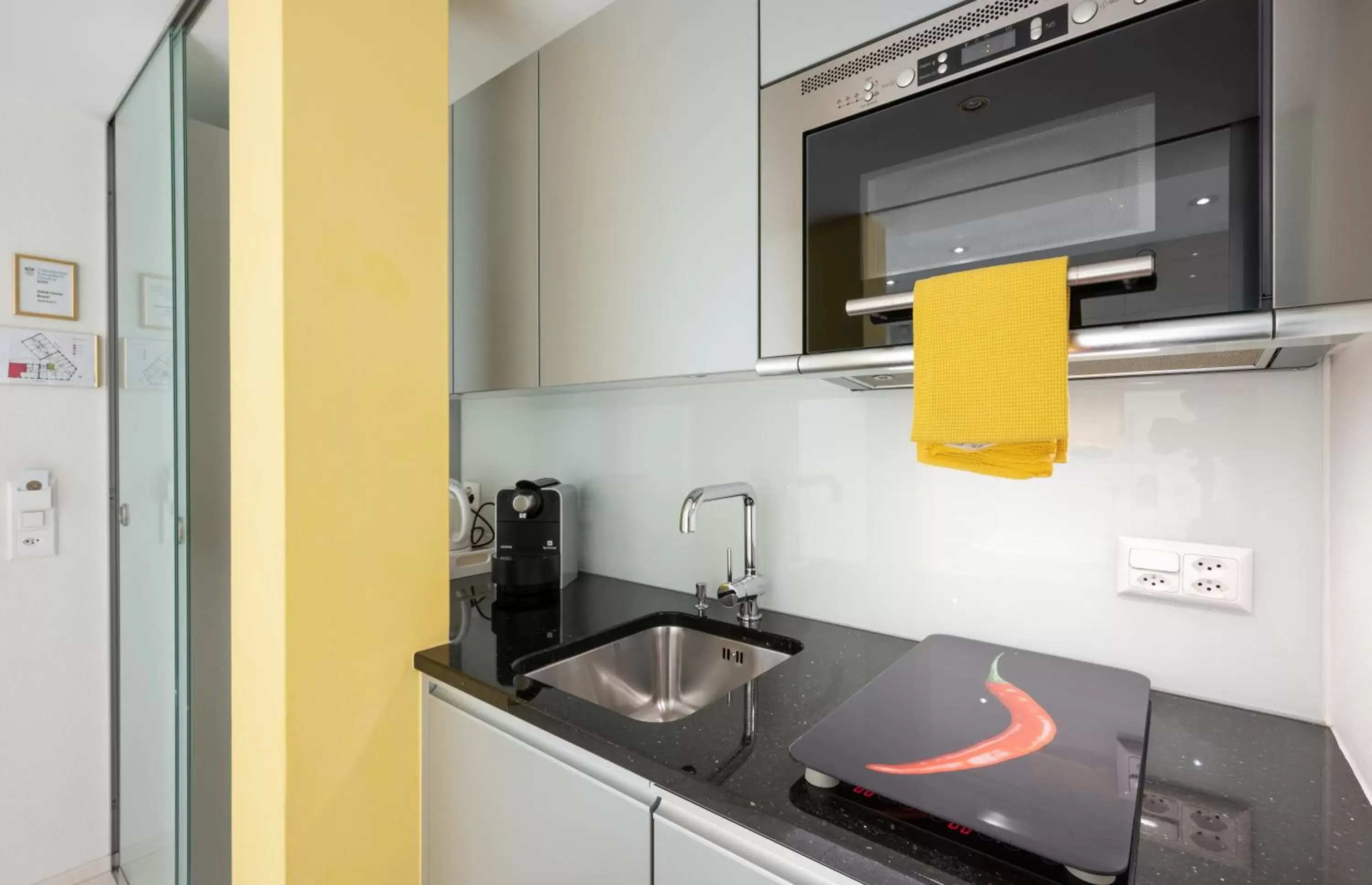 Kitchen or kitchenette, Kitchen/Kitchenette in GAIA Hotel Basel - the sustainable 4 star hotel