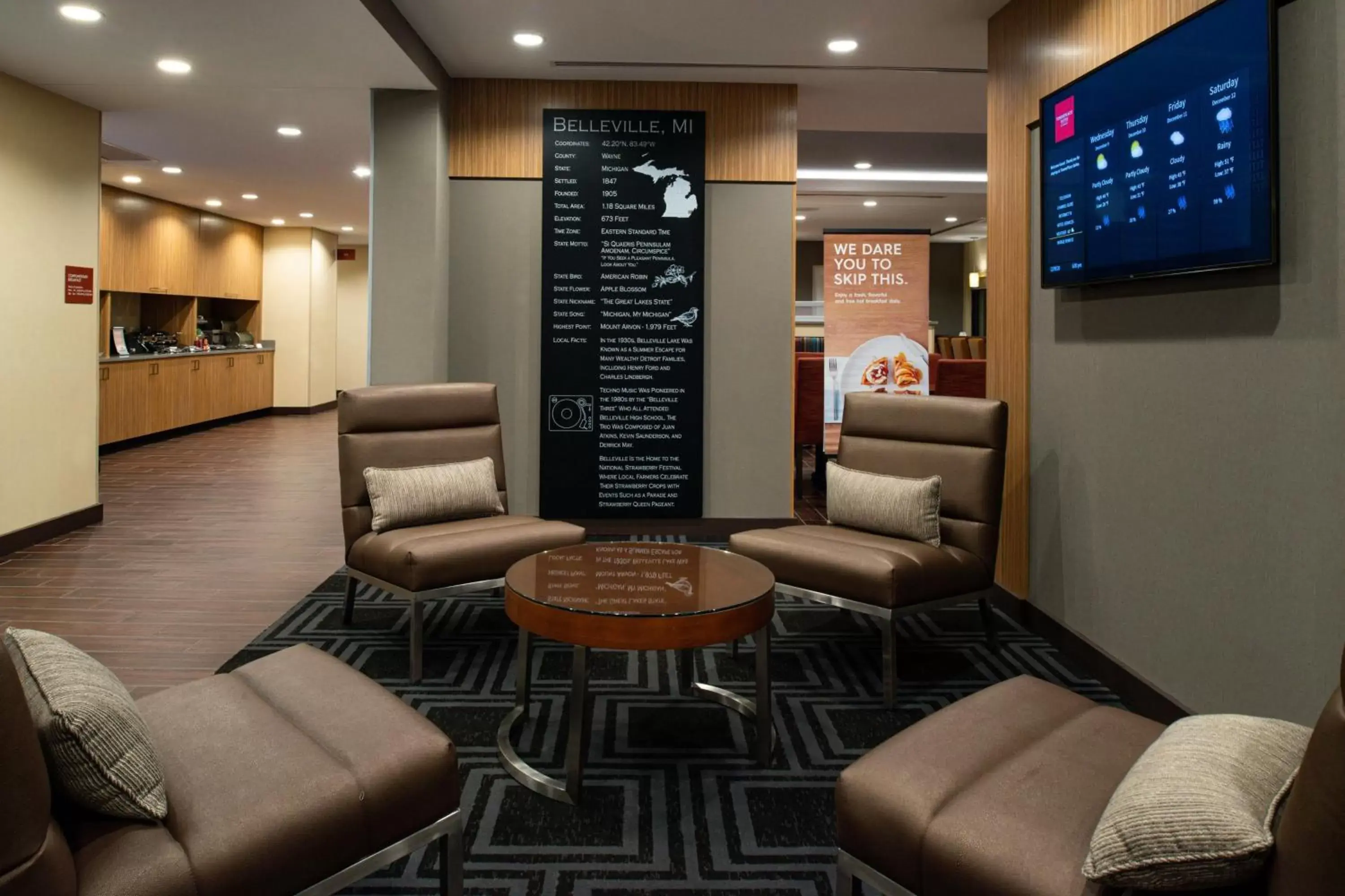 Lobby or reception, Lobby/Reception in TownePlace Suites by Marriott Detroit Belleville