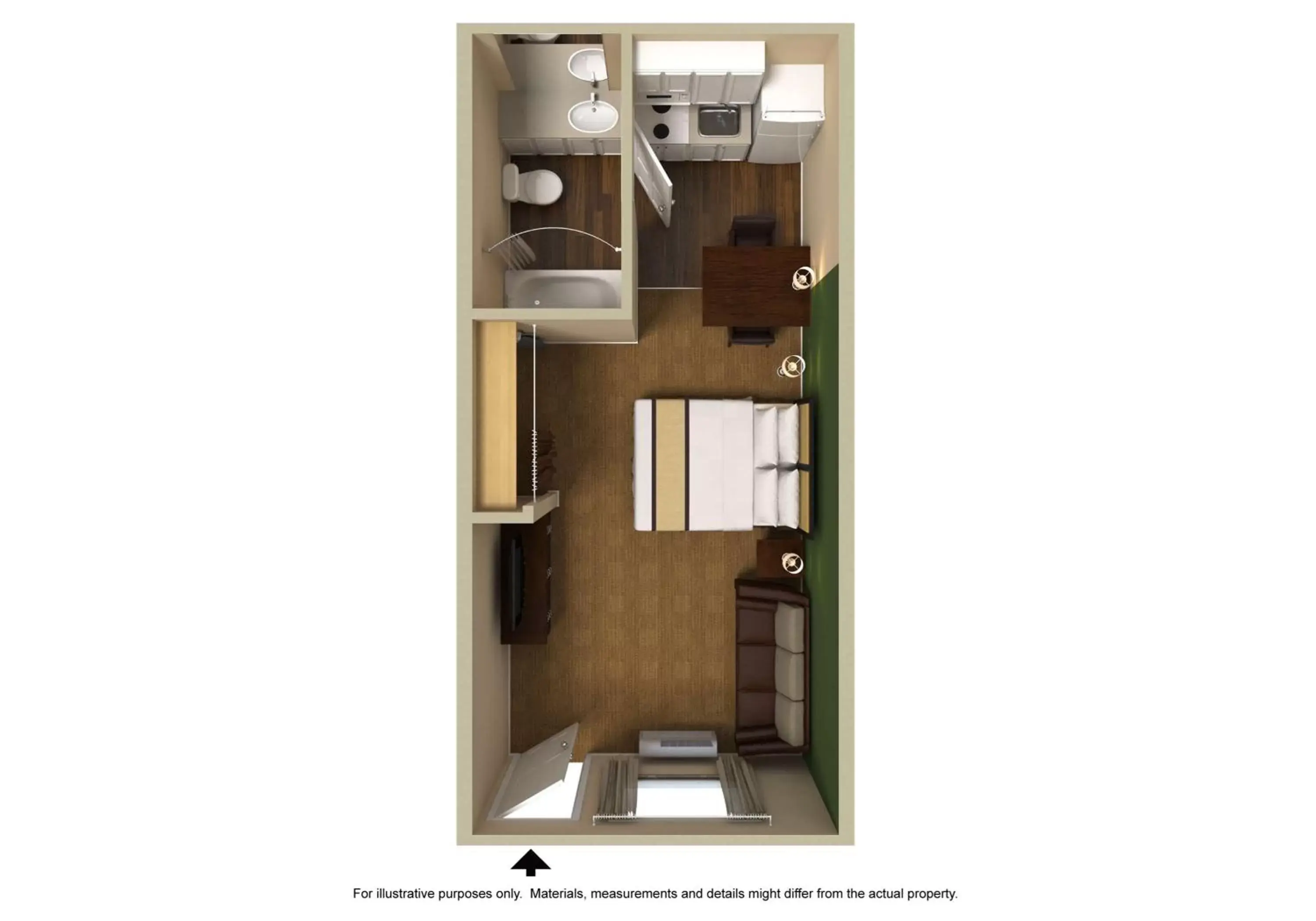 Bedroom, Floor Plan in Extended Stay America Suites - Tampa - North Airport