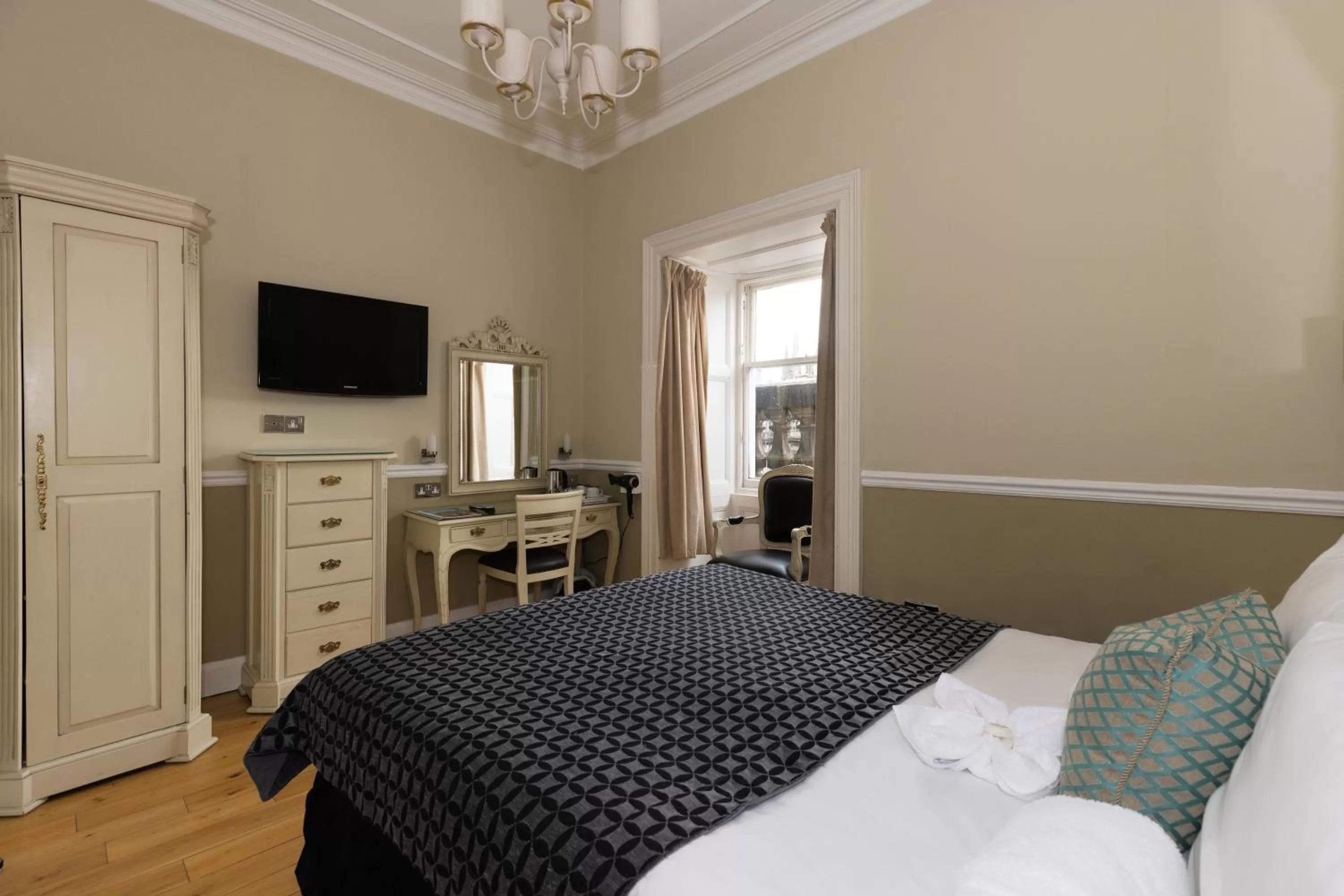 Bed in The Haymarket Hotel