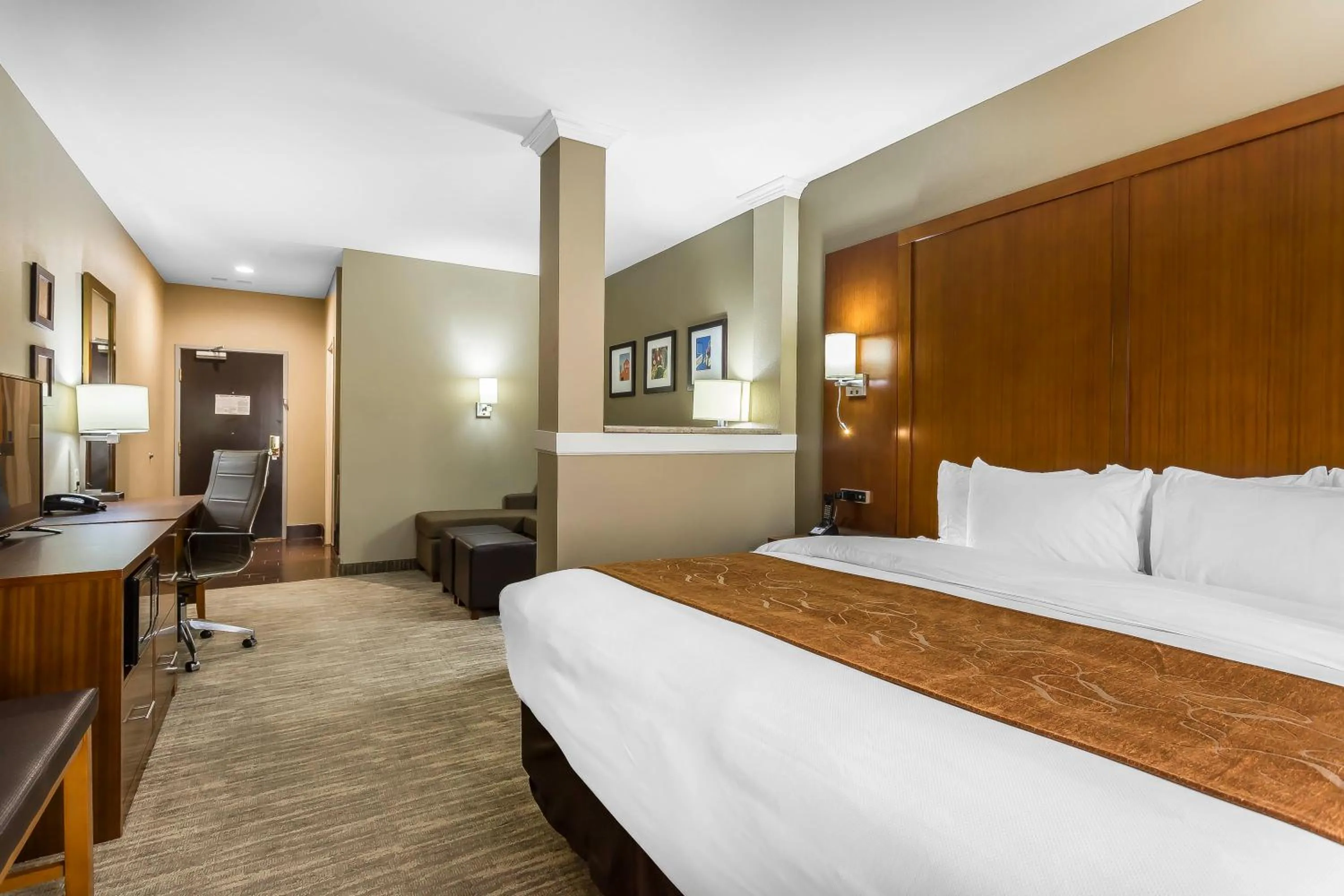 King Suite with Roll-in-Shower - Accessible/Non-Smoking in Comfort Suites University