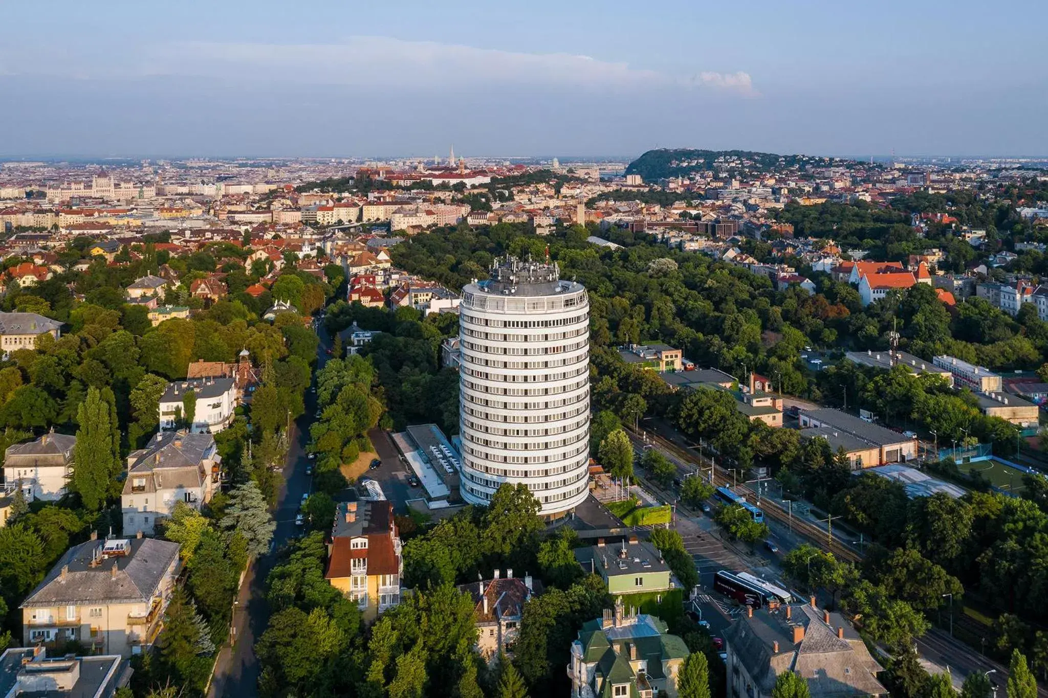 Property building, Bird's-eye View in Hotel Budapest