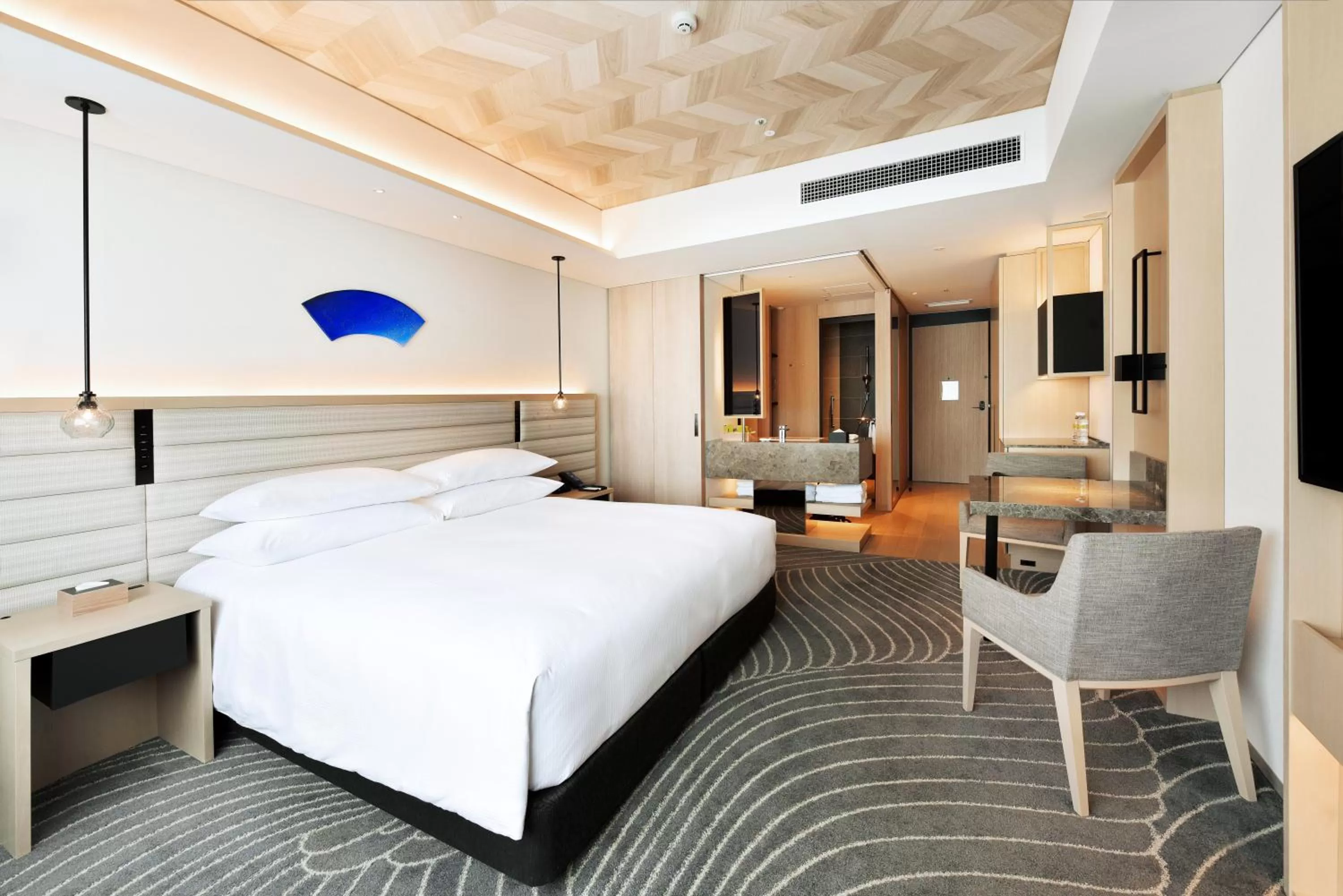 Photo of the whole room, Bed in Hilton Nagasaki