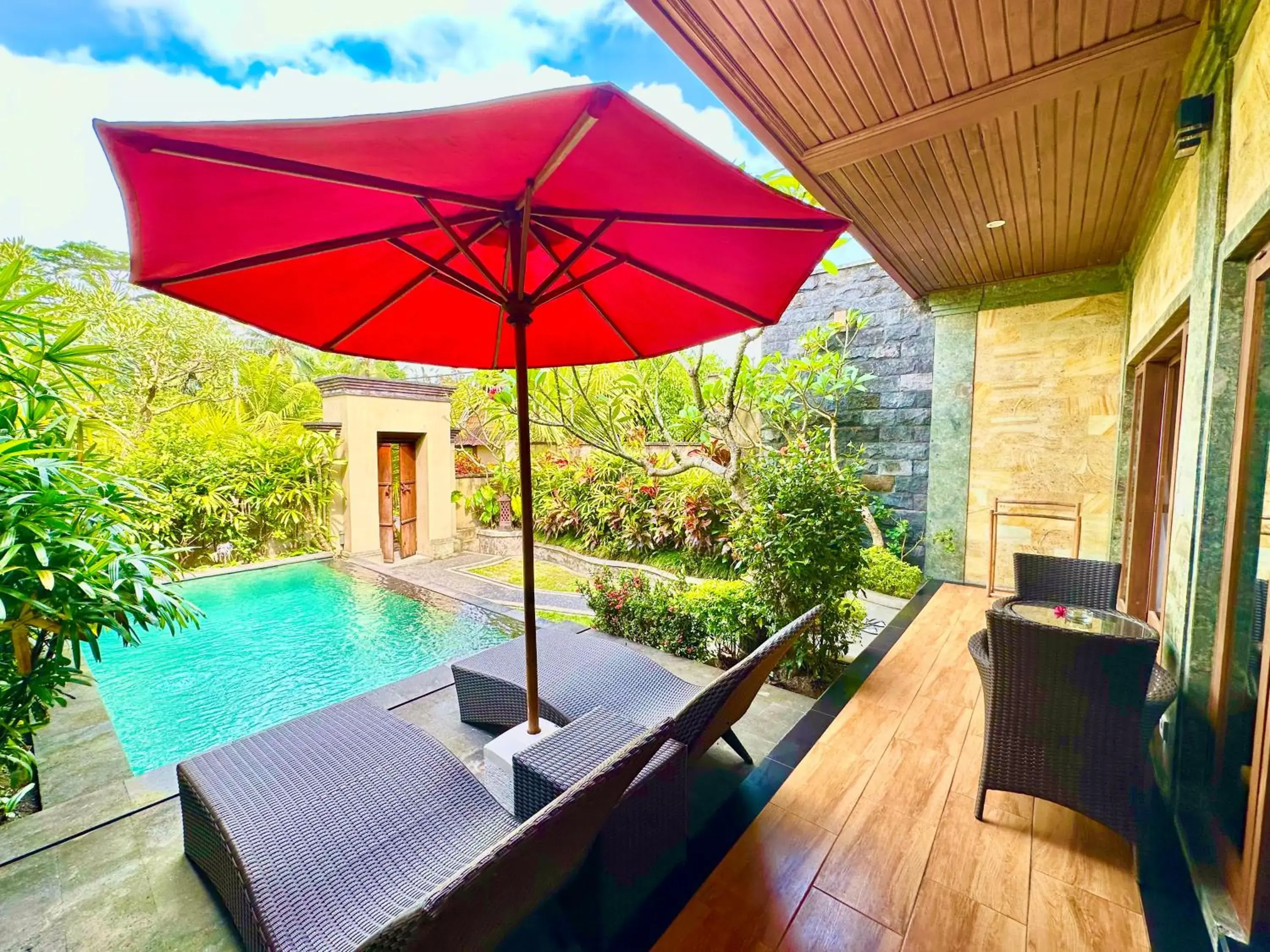 sunbed, Swimming Pool in Dupa Ubud Villa